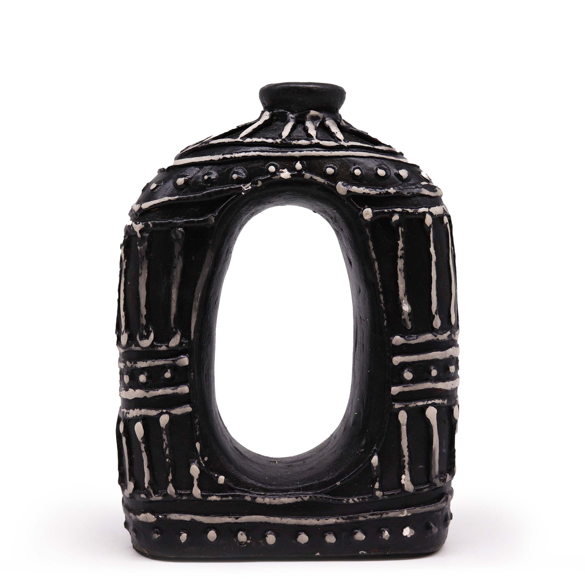 Vase ELLIPSIS - Terre cuite couleur chocolat 