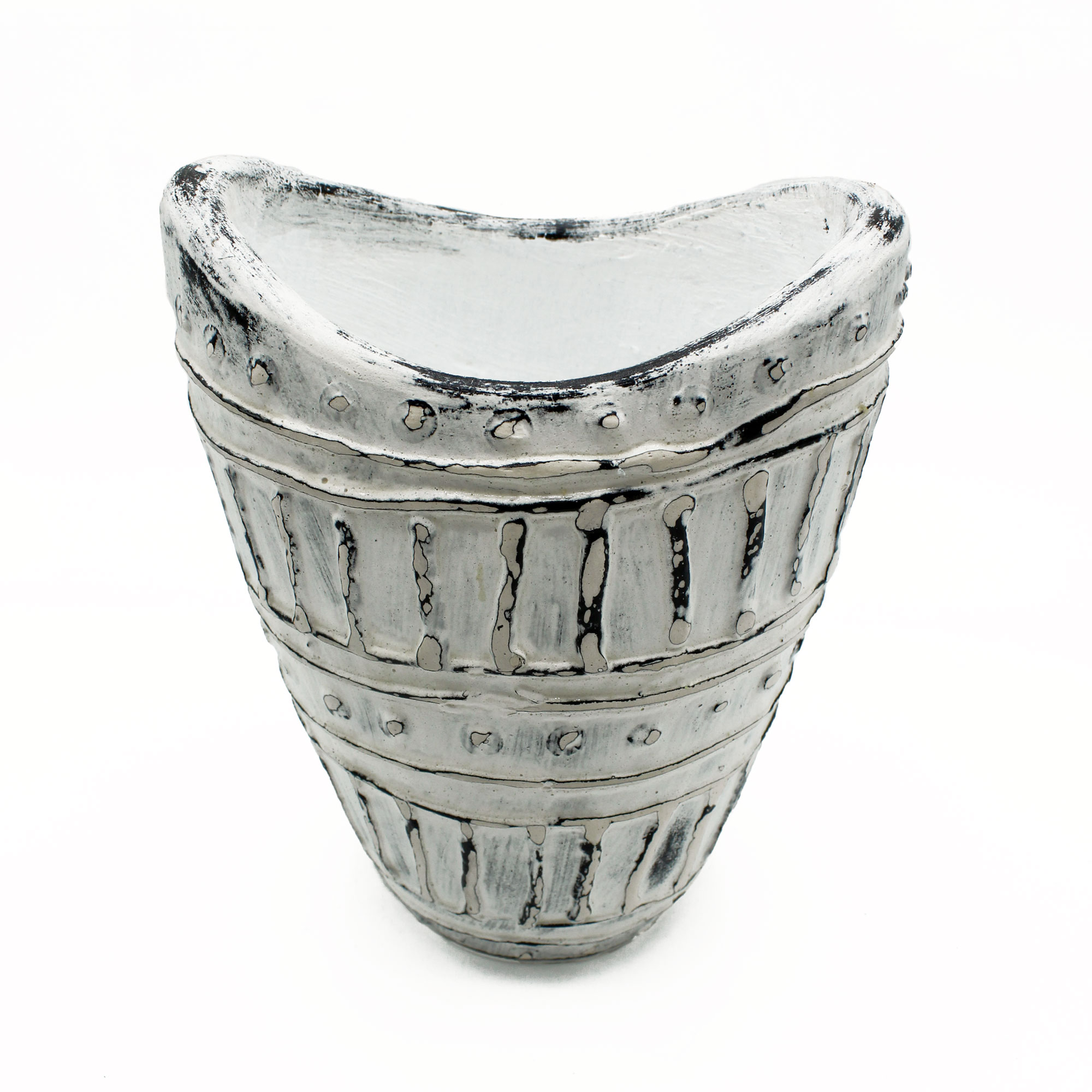  Vase ARMOR - Terre cuite de couleur crème