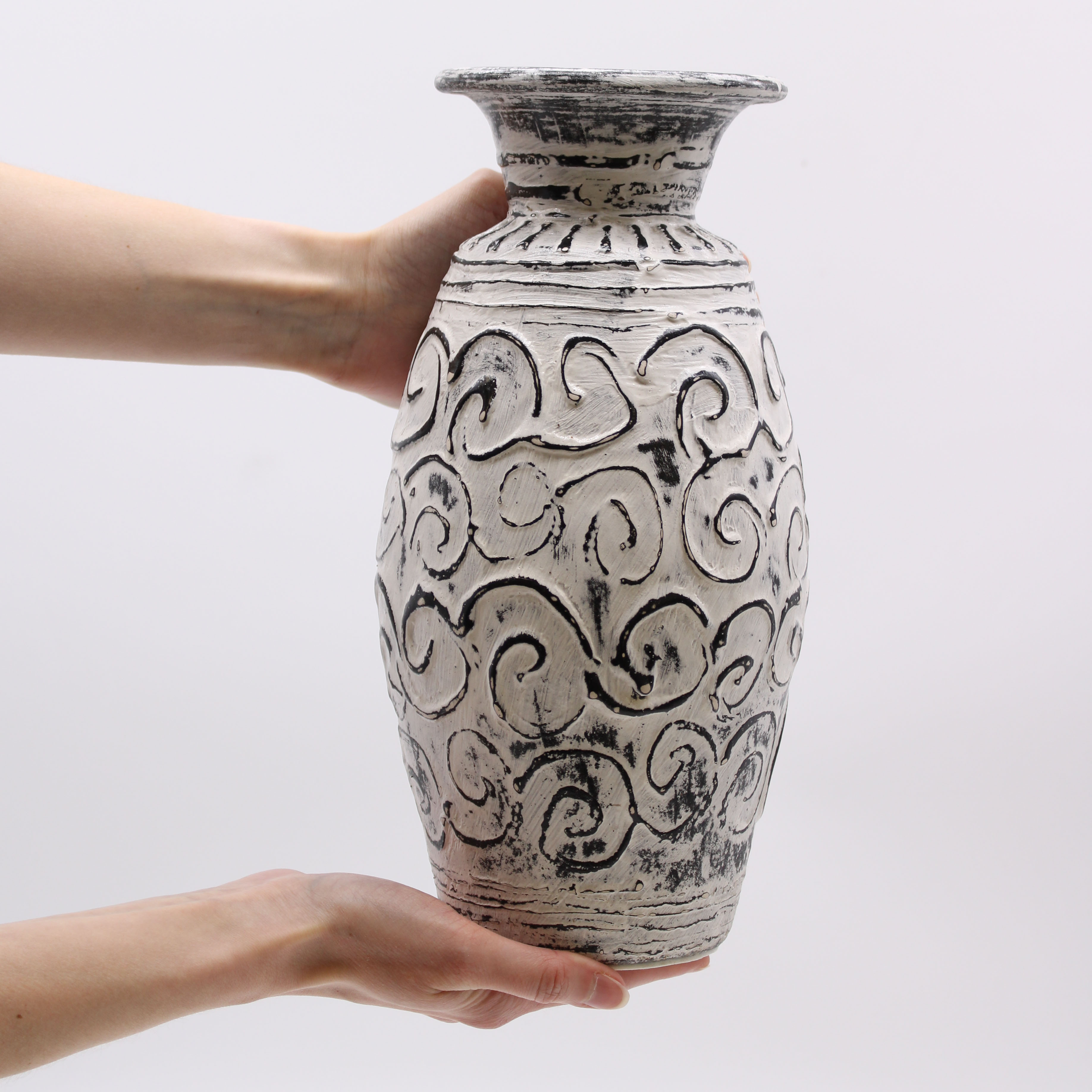  Vase ANTIQUA - Céramique de Lombok – Terre Cuite (32 cm) 
