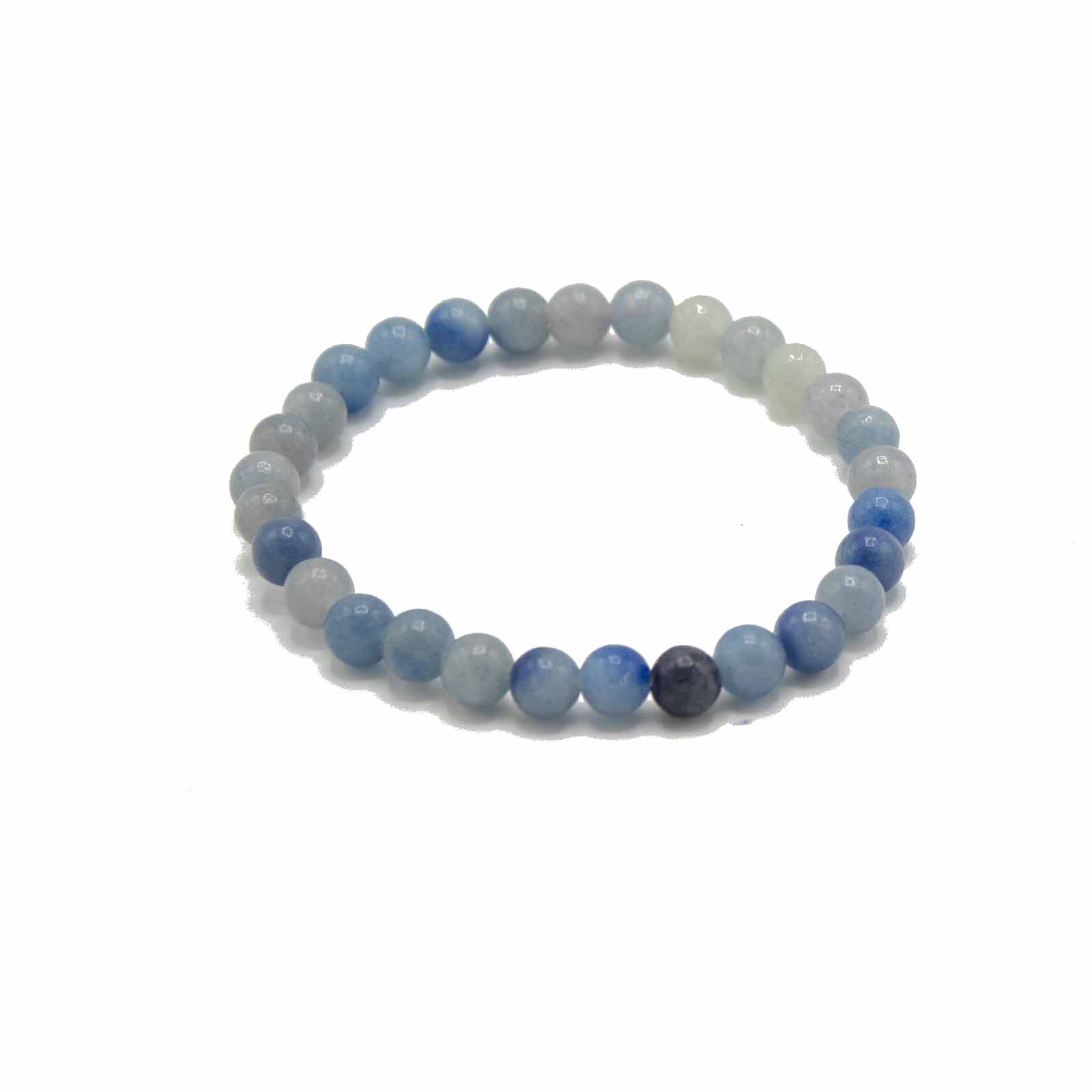 Bracelet Pierres semi-précieuses – Agate à Dentelle Bleue – Indépendance