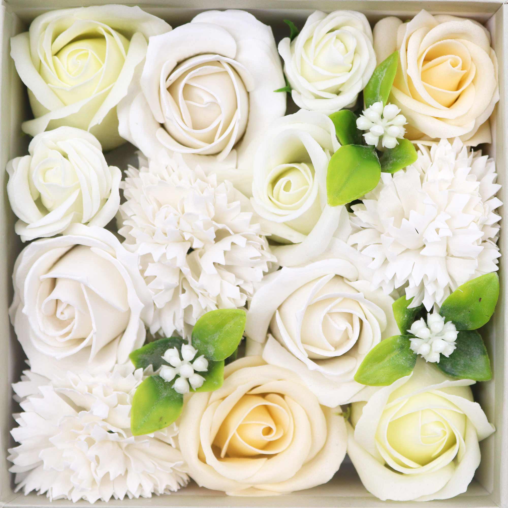 Coffret de savon Merci –  Amour authentique – Blanc et Ivoire  