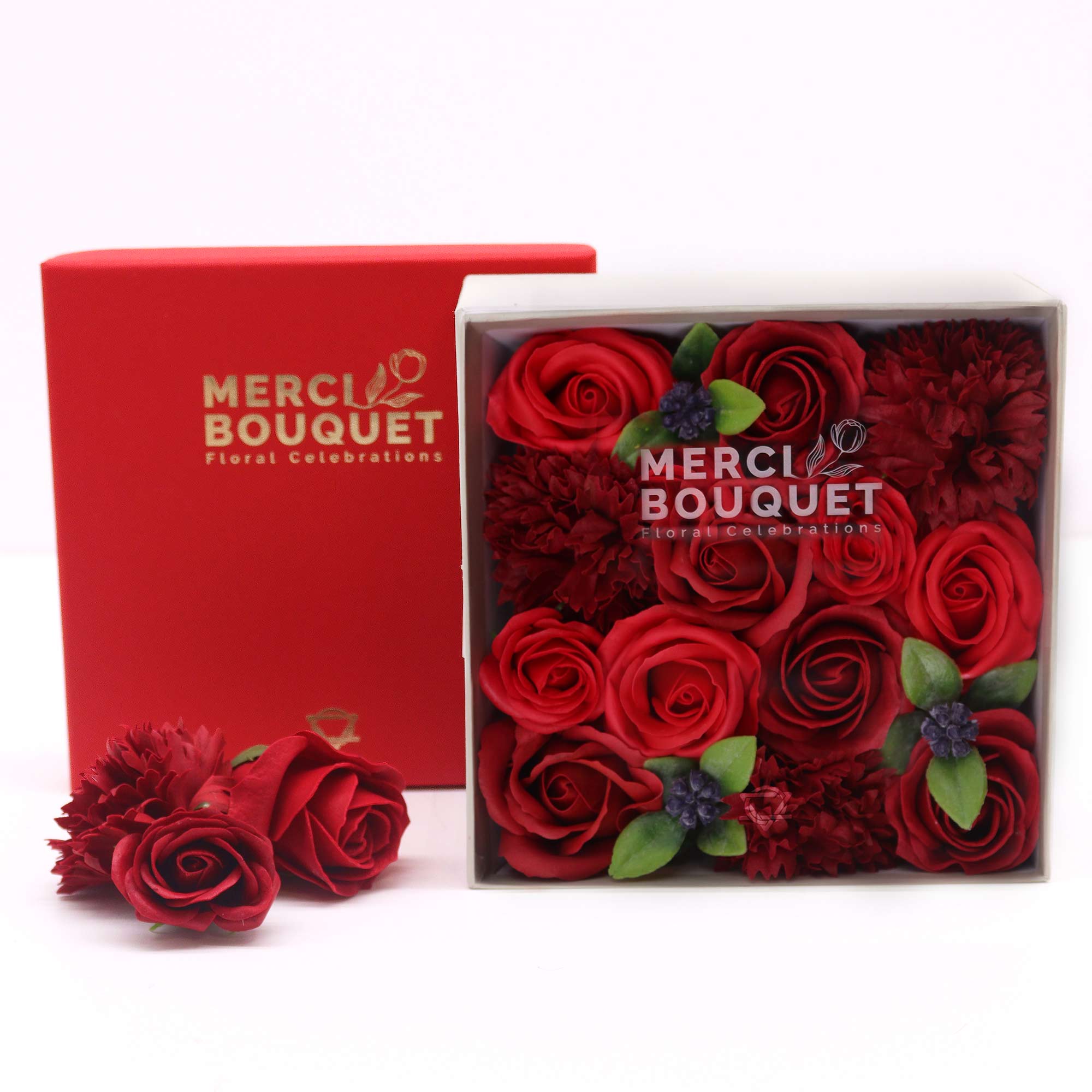 Coffret de savon Merci –  Amour passionné – Rouge 