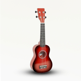 Ukulélé Soprano Artisanal - Finition Sunburst naturelle (4 cordes)