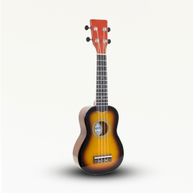 Ukulélé Soprano Artisanal - Finition Orange Sunburst (4 cordes)