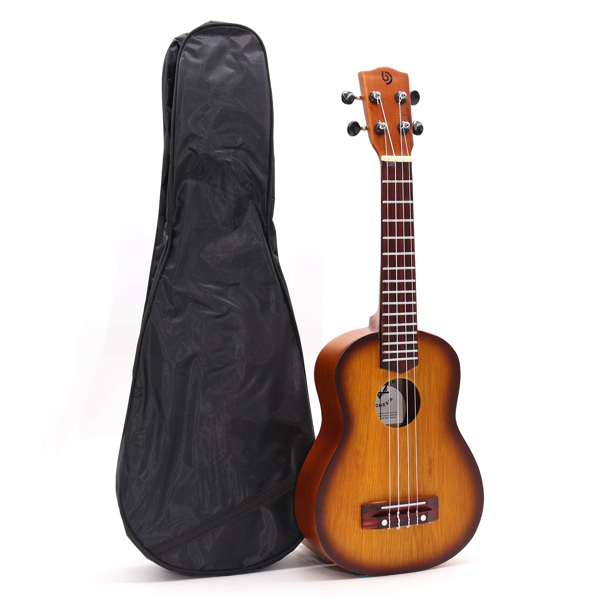 Ukulélé Soprano Artisanal - Finition Orange Sunburst (4 cordes)