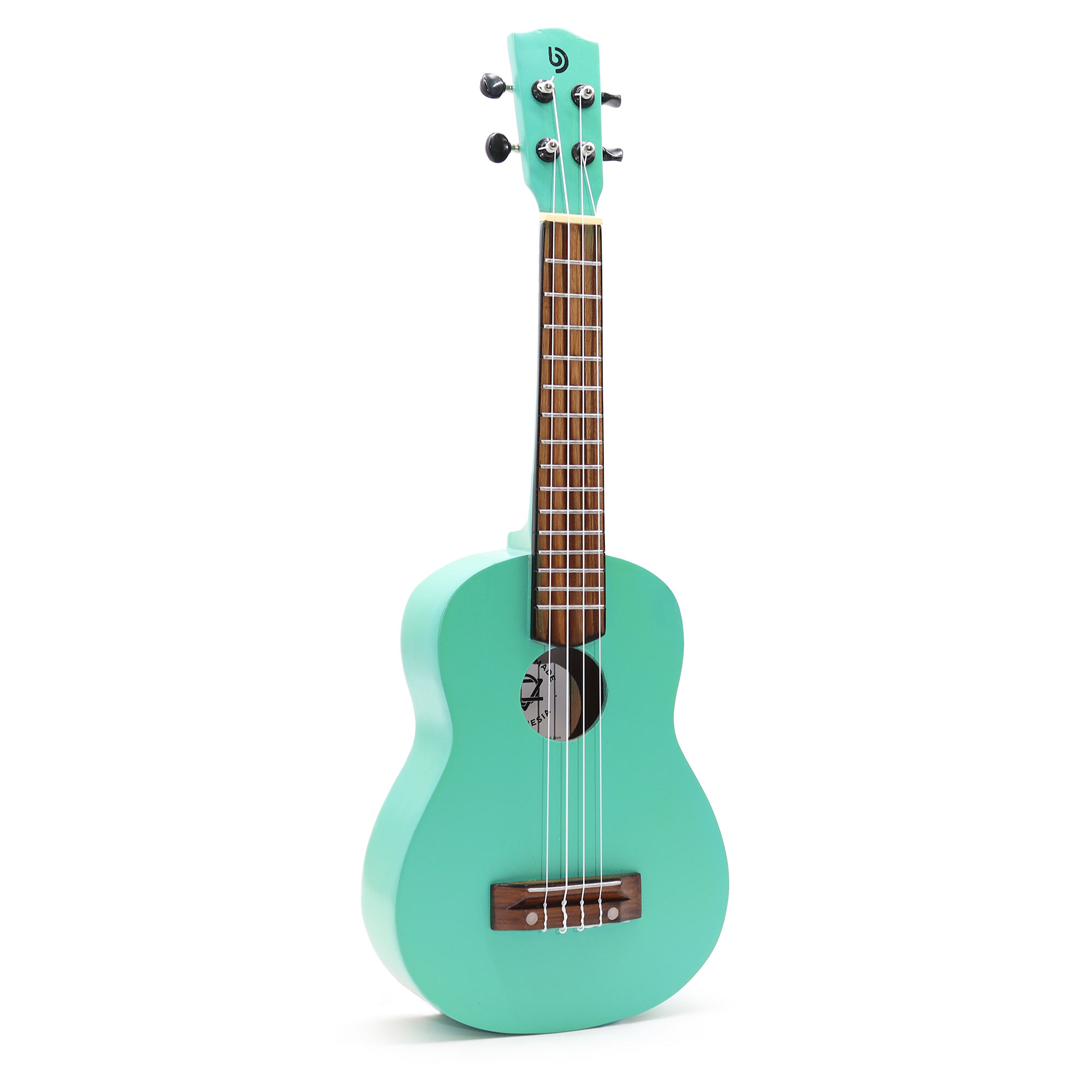 Ukulélé Soprano Artisanal - Finition turquoise (4 cordes)