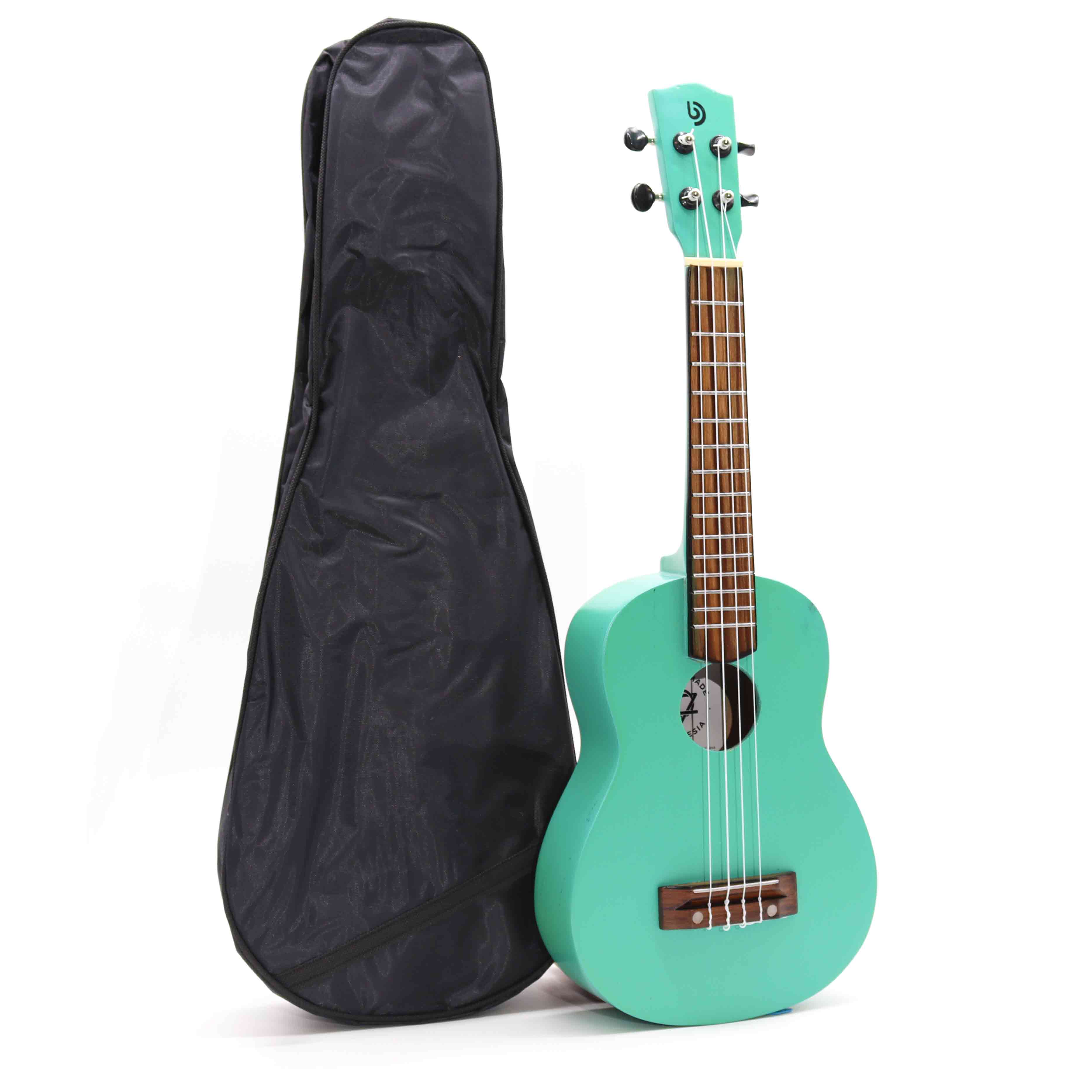 Ukulélé Soprano Artisanal - Finition turquoise (4 cordes)