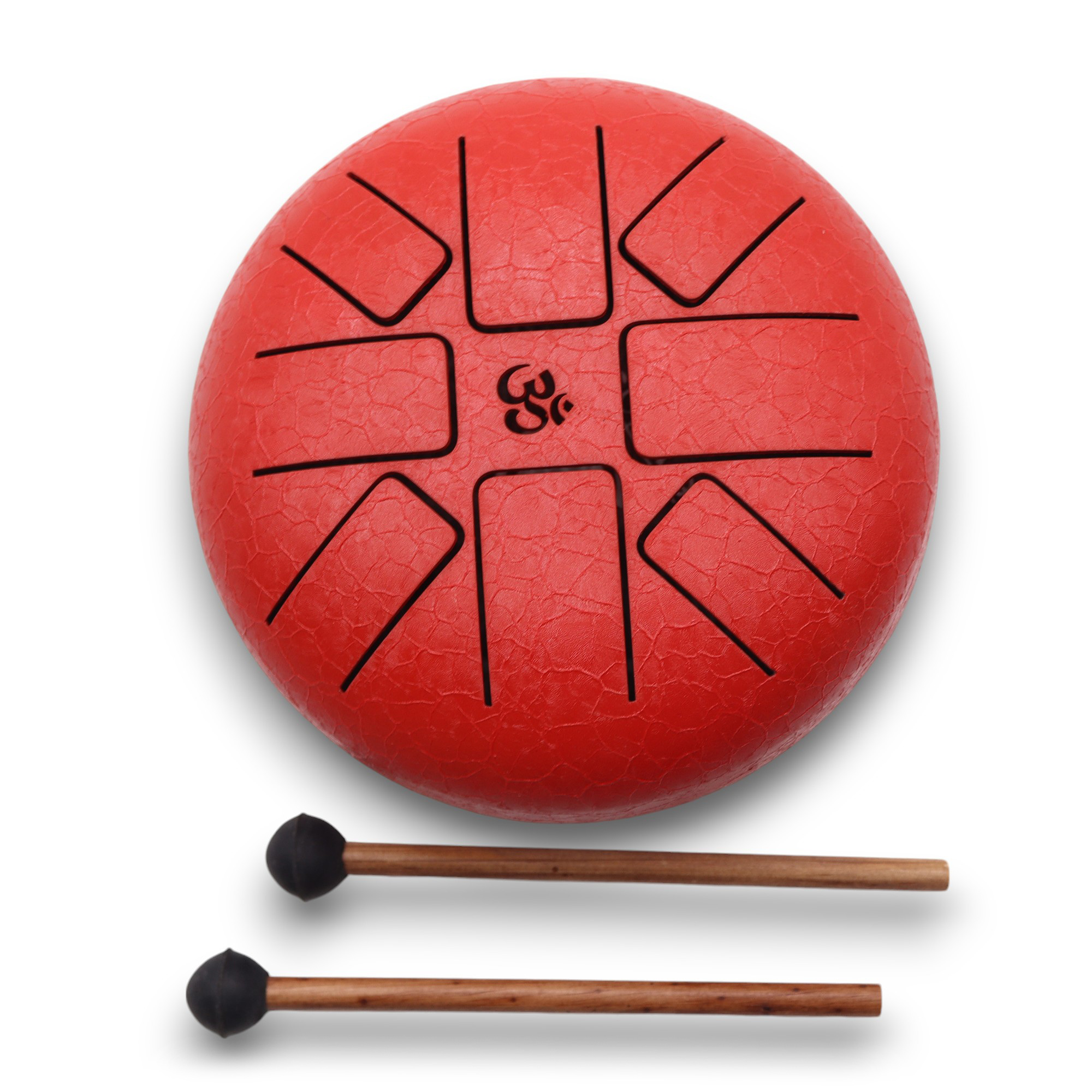Tambour Happy à langue d'acier - Omm rouge - 16 cm