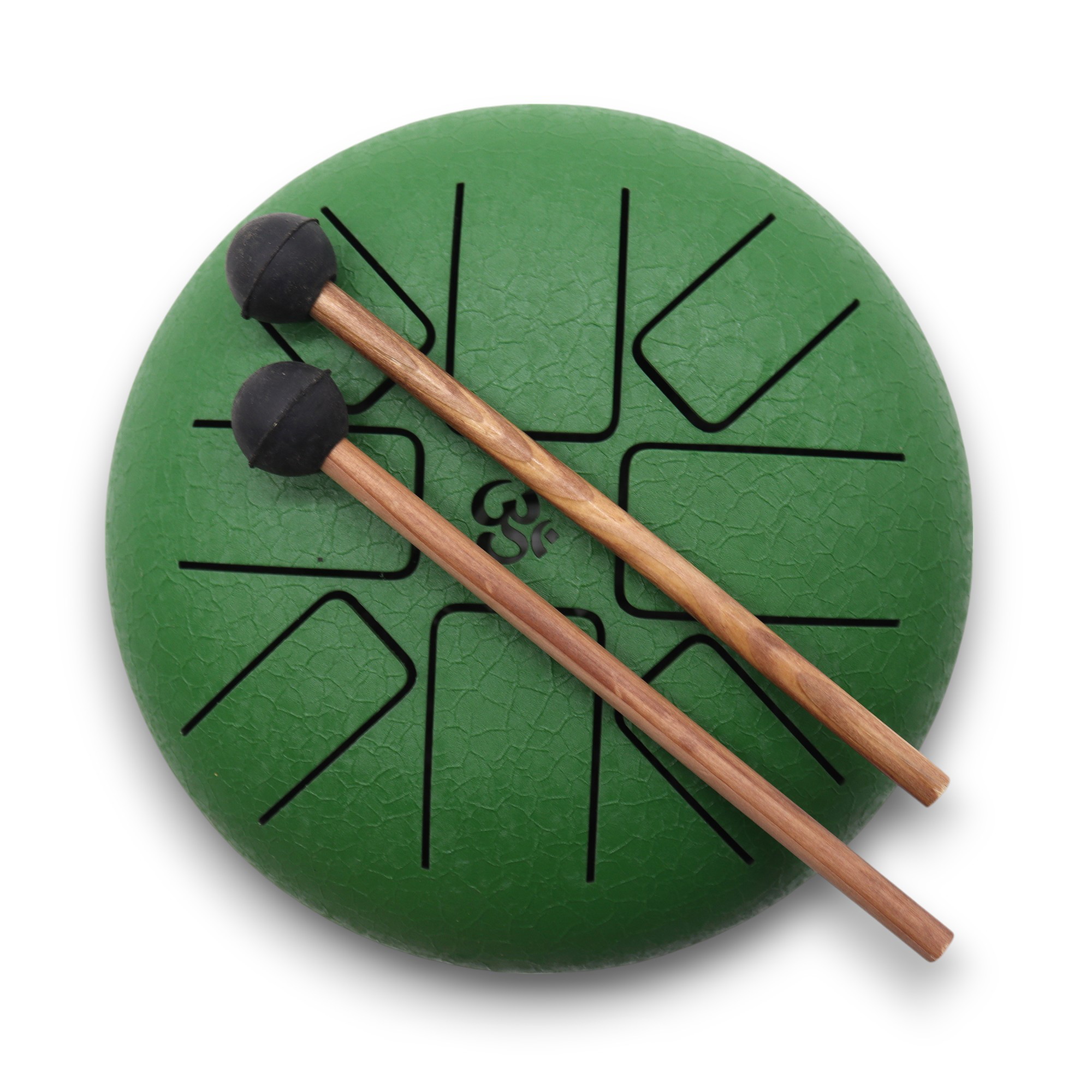 Tambour Happy à langue d'acier - Omm vert - 16 cm