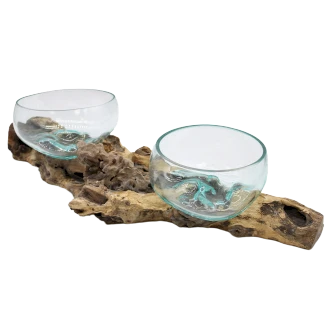 Porte verres bois rustique - DECO AUTHENTIQUE - Grand format 
