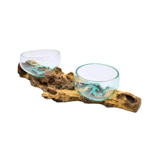 Porte verres bois rustique - DECO AUTHENTIQUE - Grand format