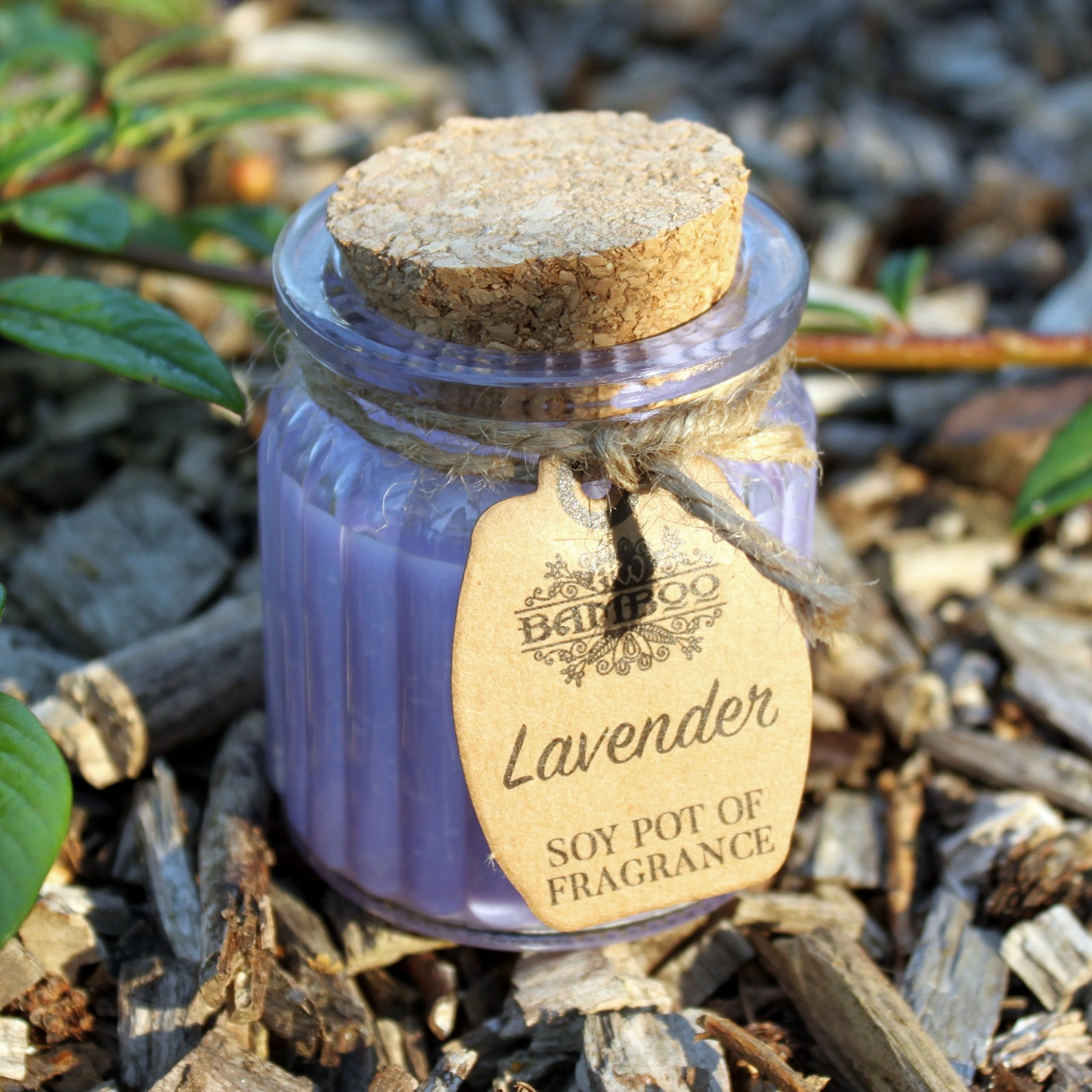 Bougie de soja en pot parfumée – Lavande   