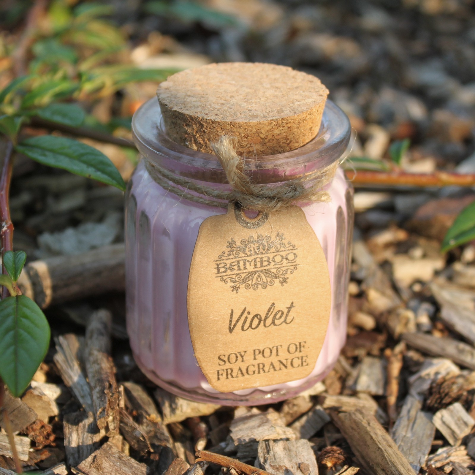 Bougie de soja parfumée – Violette