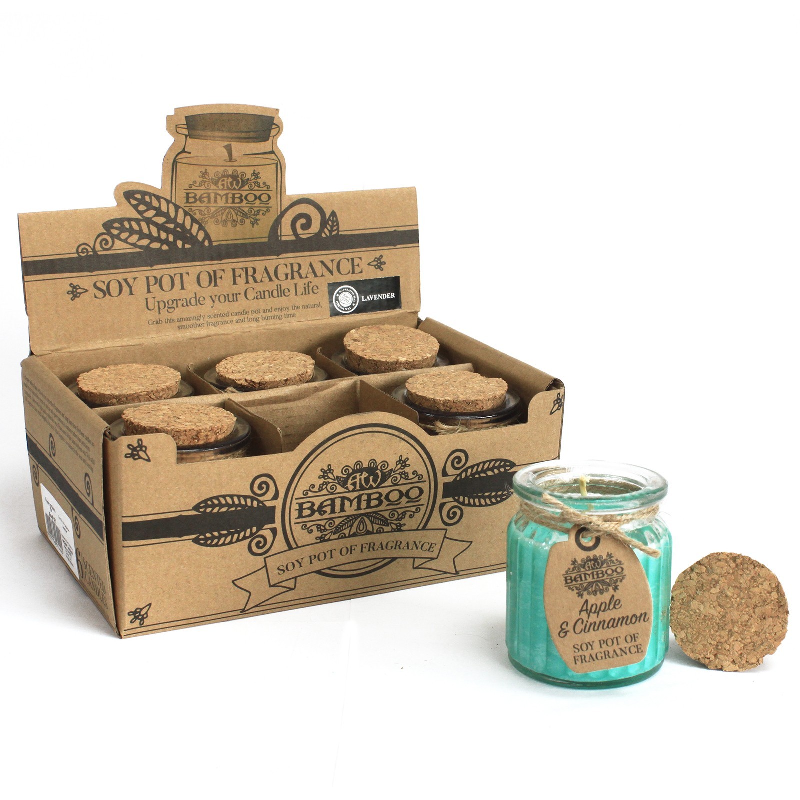 Bougie de soja parfumée – Pomme cannelle