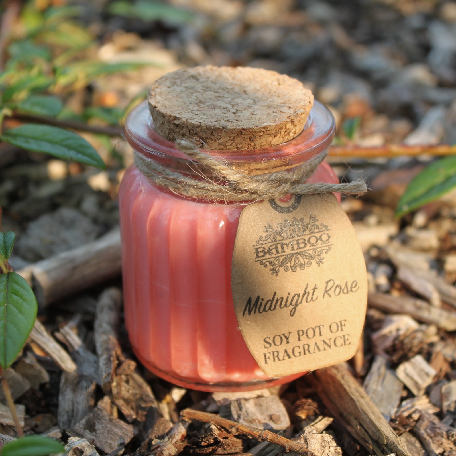 Bougie de soja parfumée – Rose de minuit