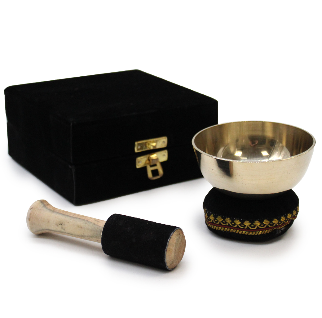 Coffret Bol Chantant Tibétain en Laiton –  Harmonie et Sérénité