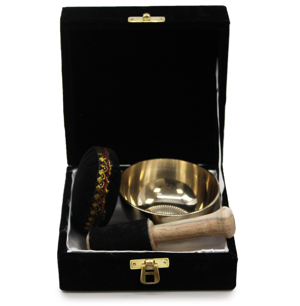 Coffret Bol Chantant Tibétain en Laiton –  Harmonie et Sérénité