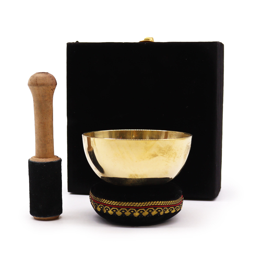 Coffret Bol Chantant Tibétain en Laiton – Harmonie et Sérénité