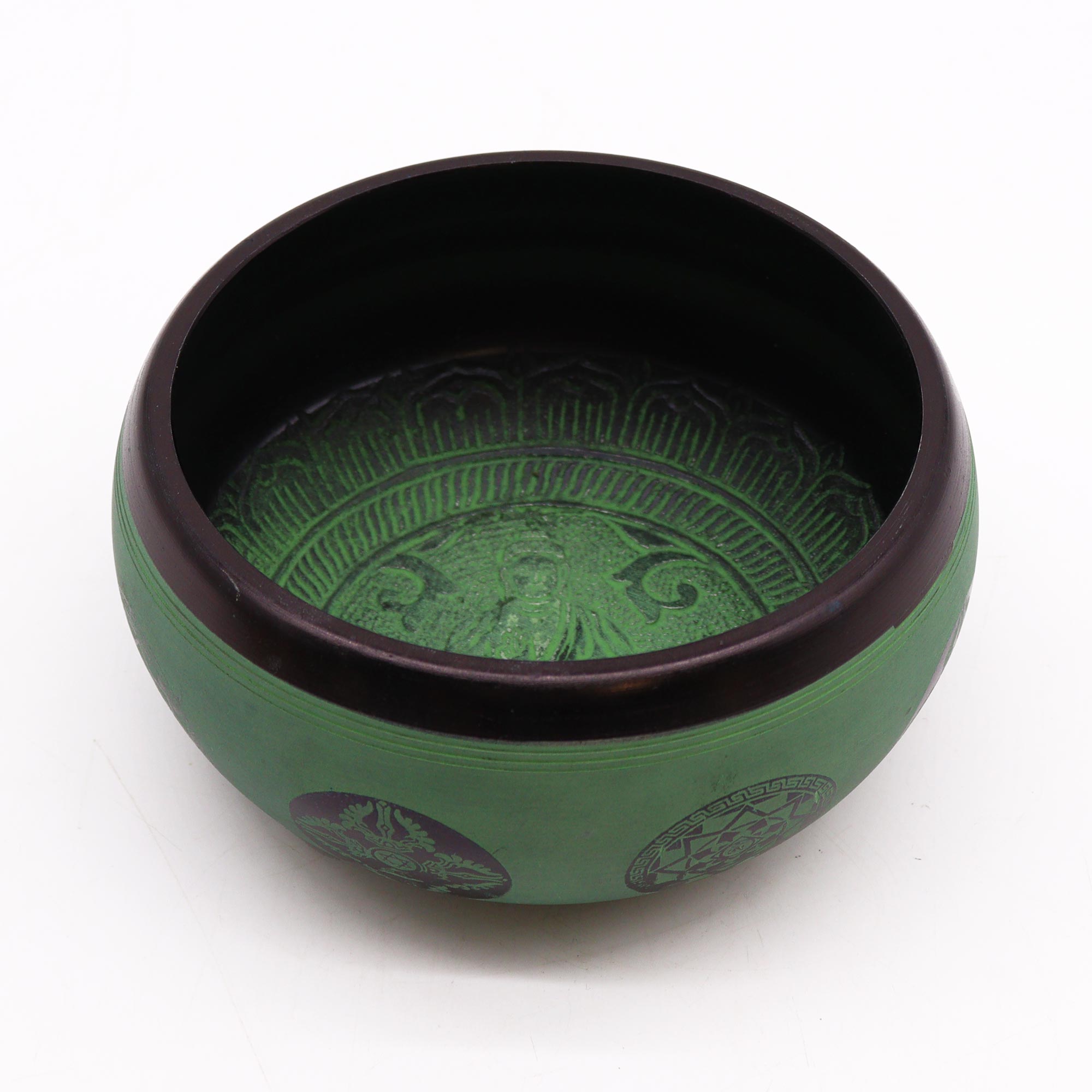 Bol chantant en poudre de terre - Mandala - 16 cm