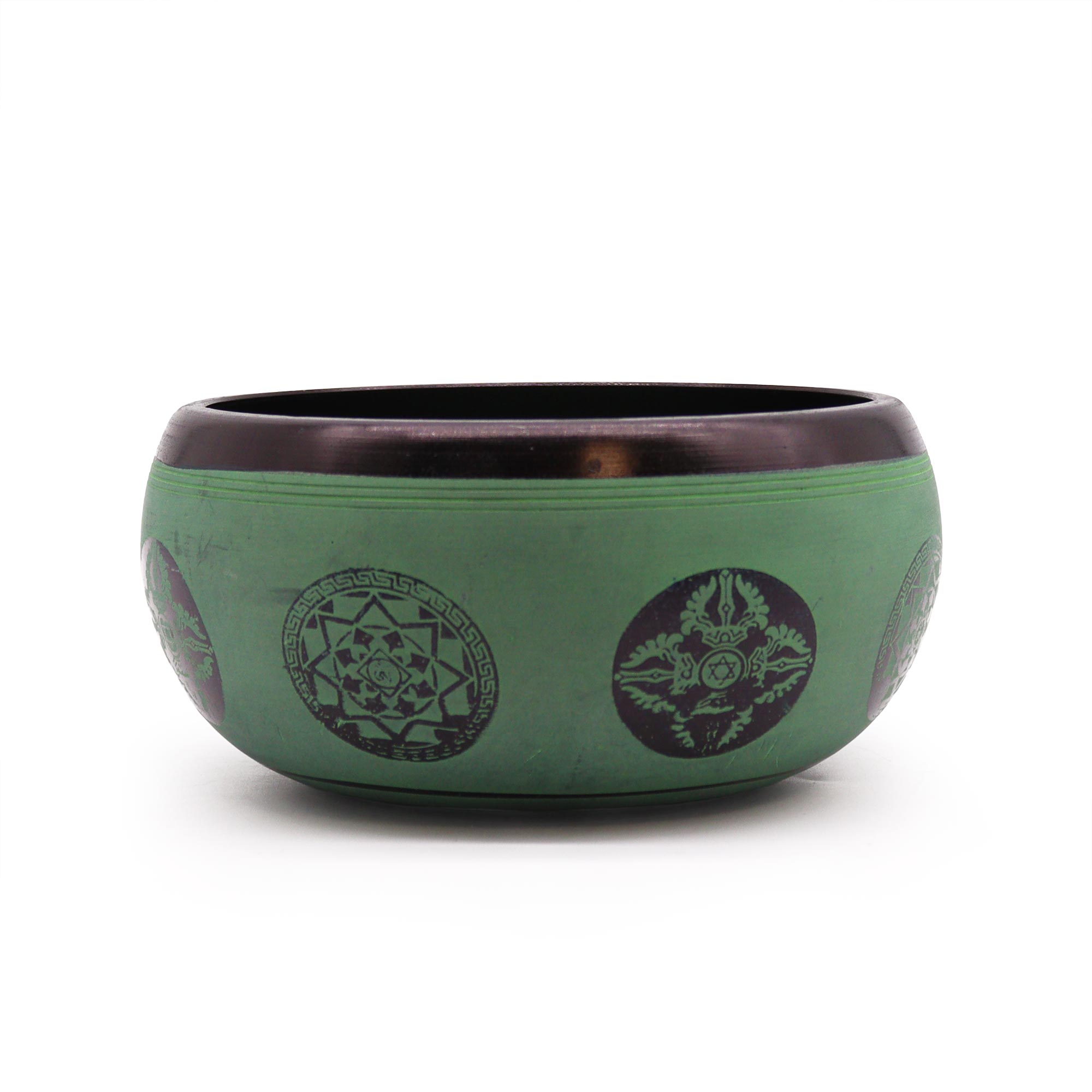 Bol chantant en poudre de terre - Mandala - 16 cm