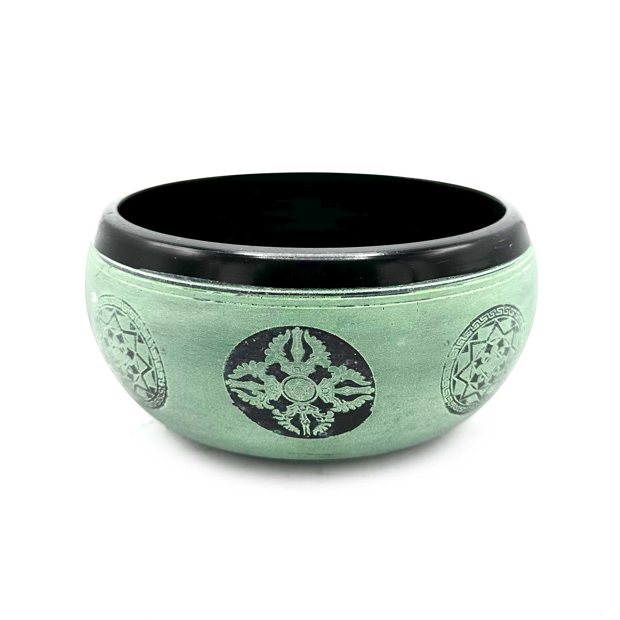 Bol chantant en poudre de terre - Mandala - 16 cm