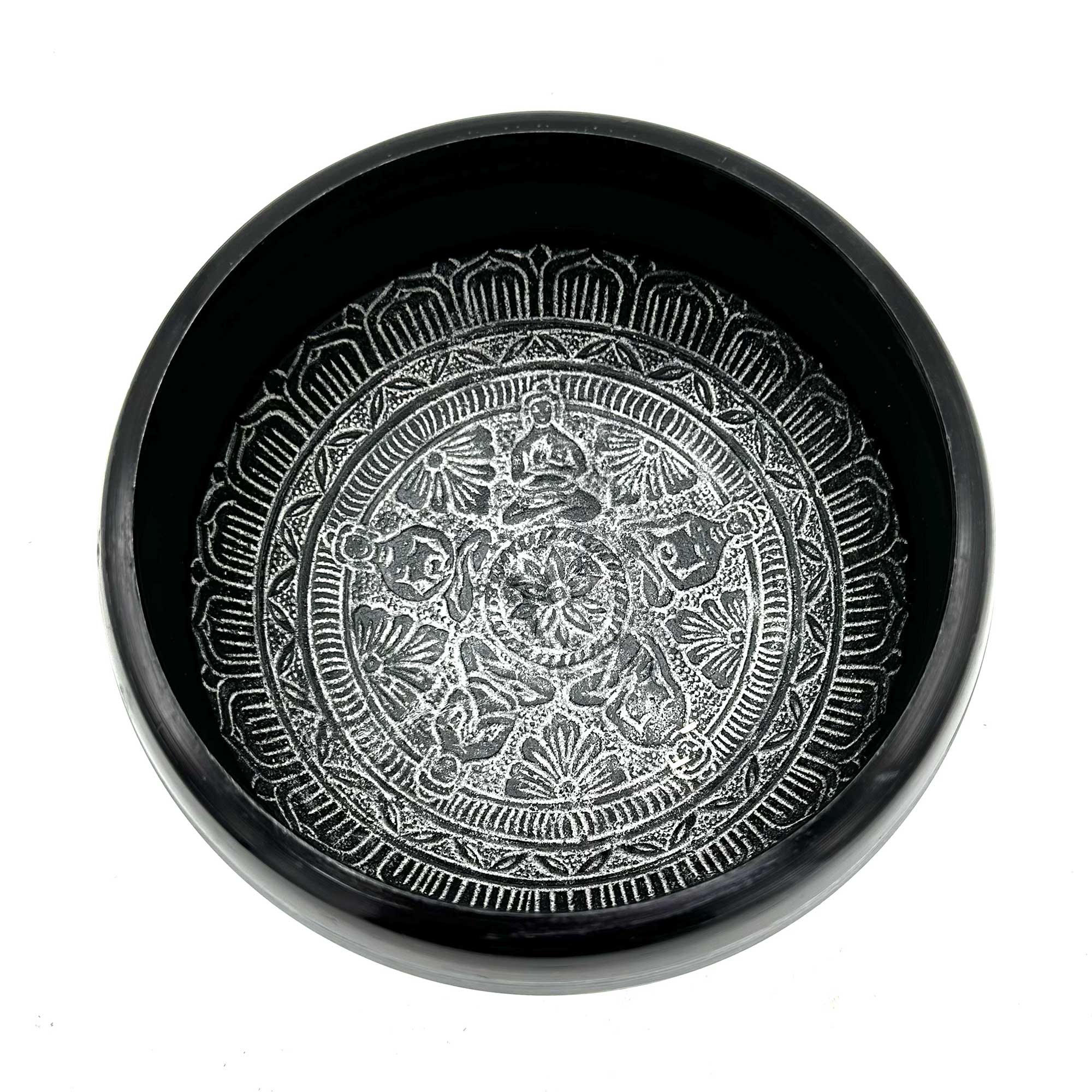 Bol chantant en poudre de terre - Om fleur de vie  - 16 cm