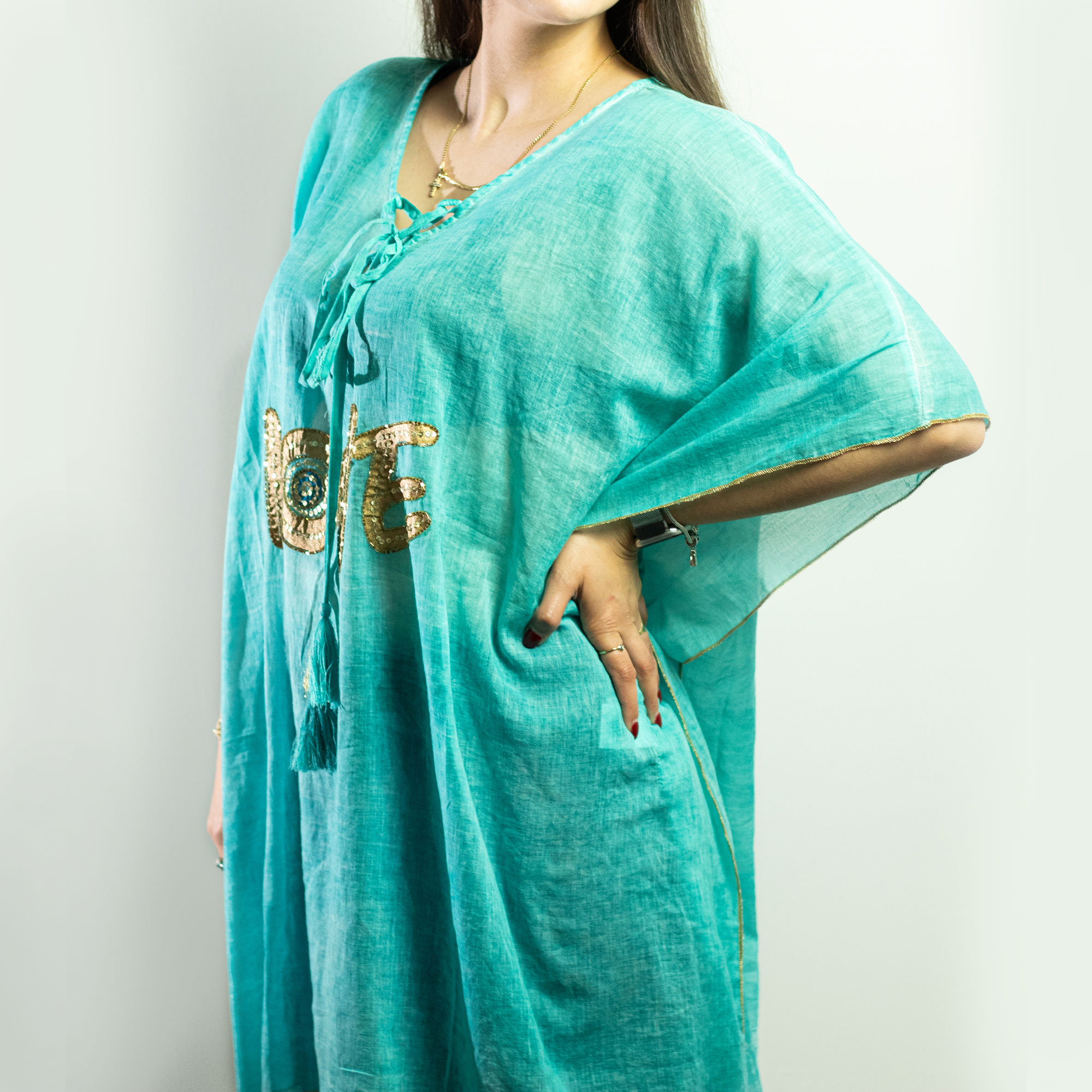 Robe d'été Ethnique  – Turquoise LOVE