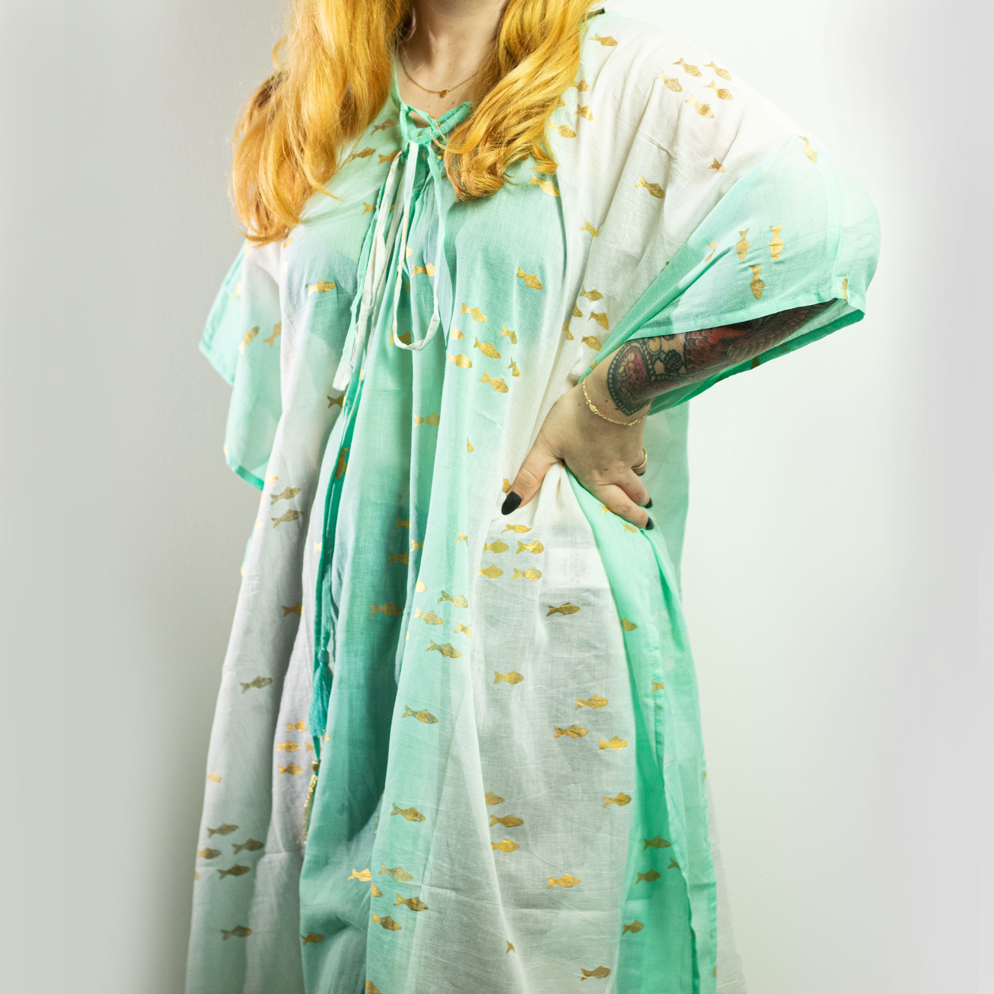 Robe d'été Ethnique  – Lagune turquoise