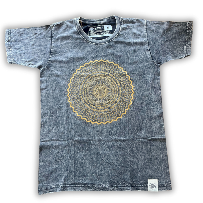 T-shirt bohème Mandala  - Gris argent 