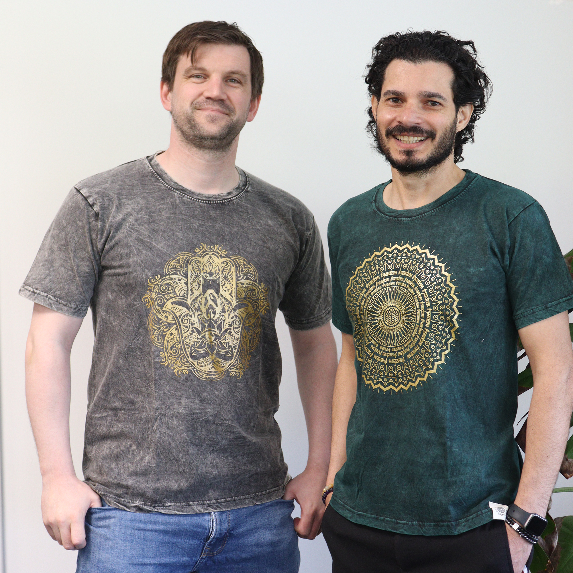 T-shirt bohème Mandala  - Gris argent 