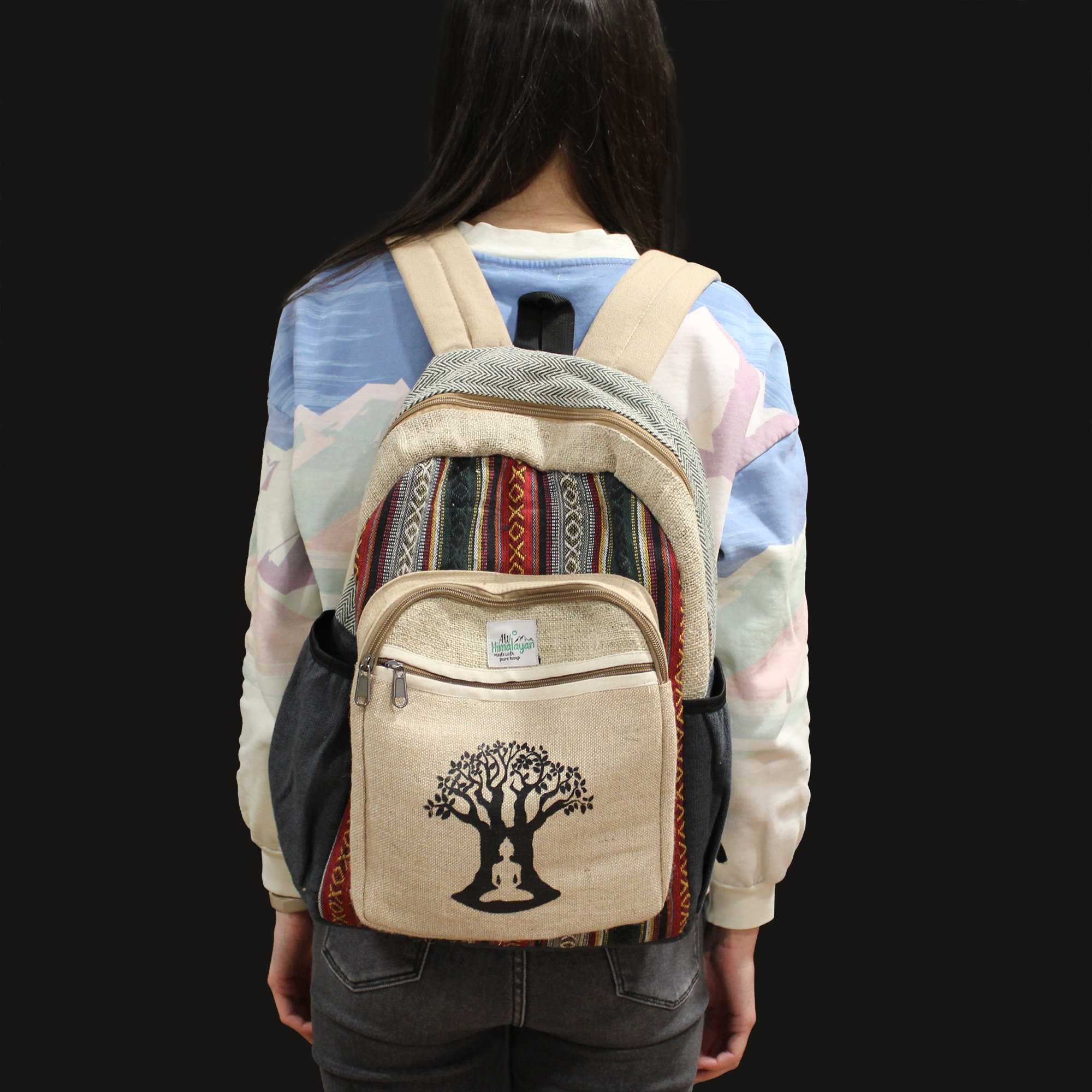Sac à dos chanvre - Arbre de vie