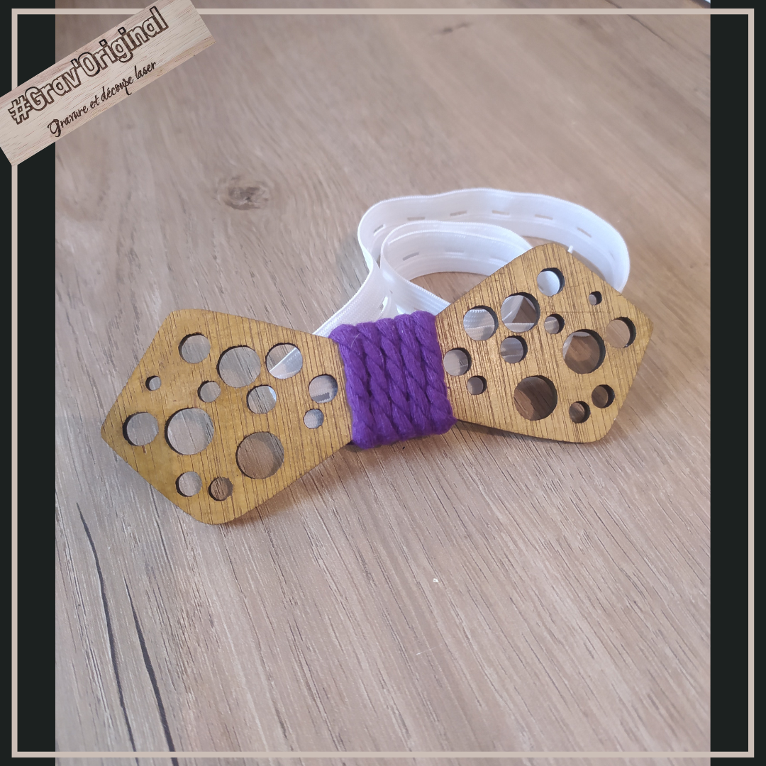 Noeud papillon en bois 3