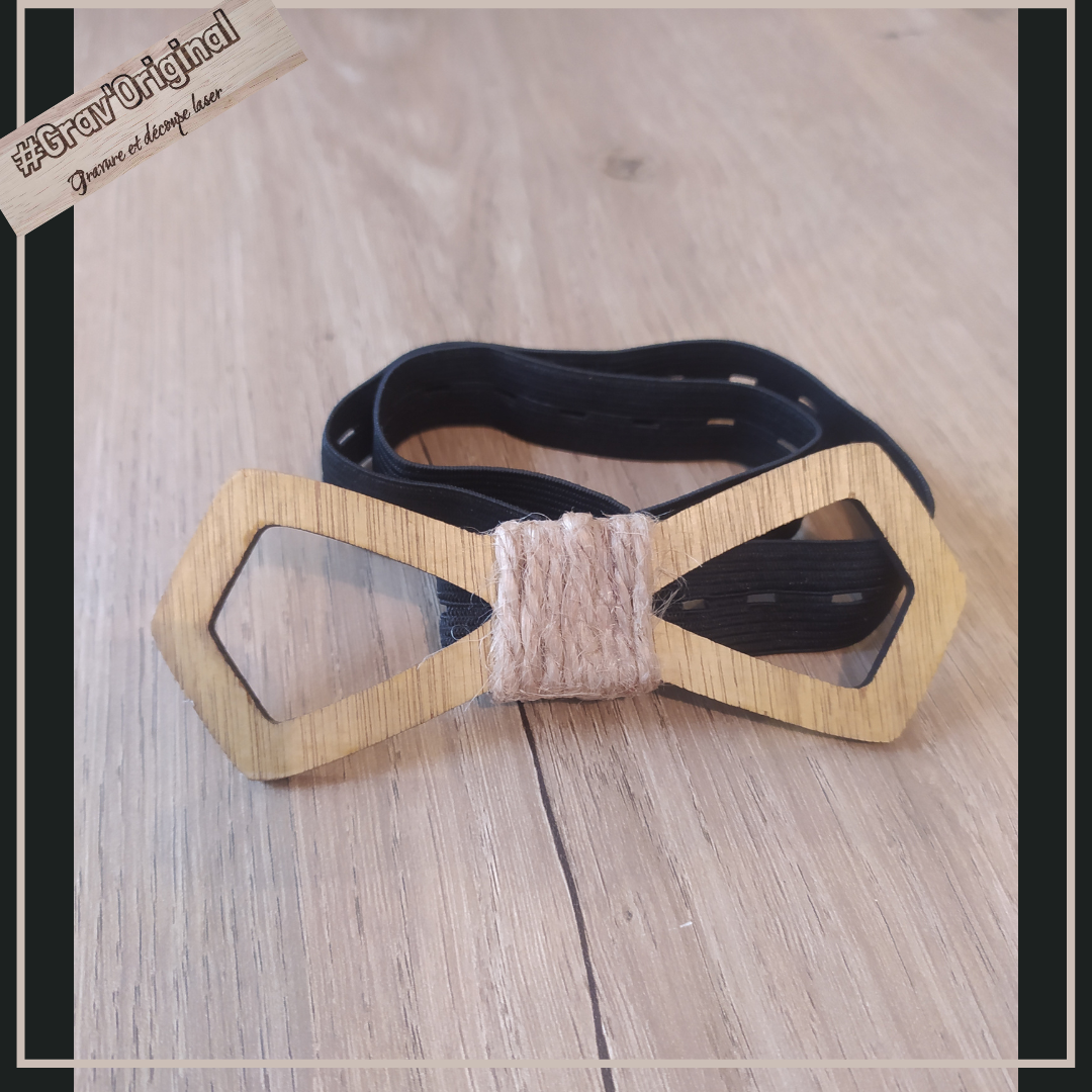 Noeud papillon en bois 4