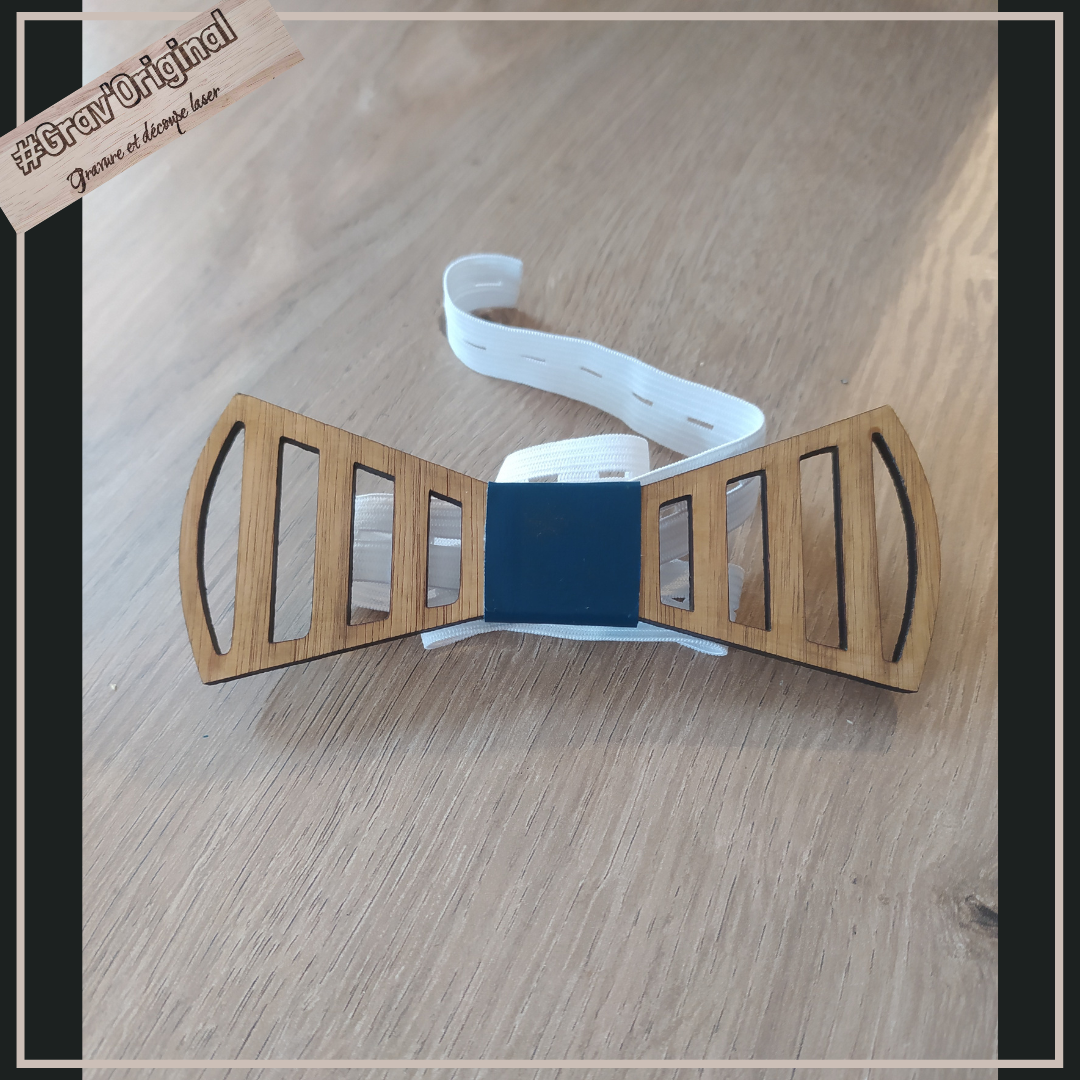 Noeud papillon en bois #6