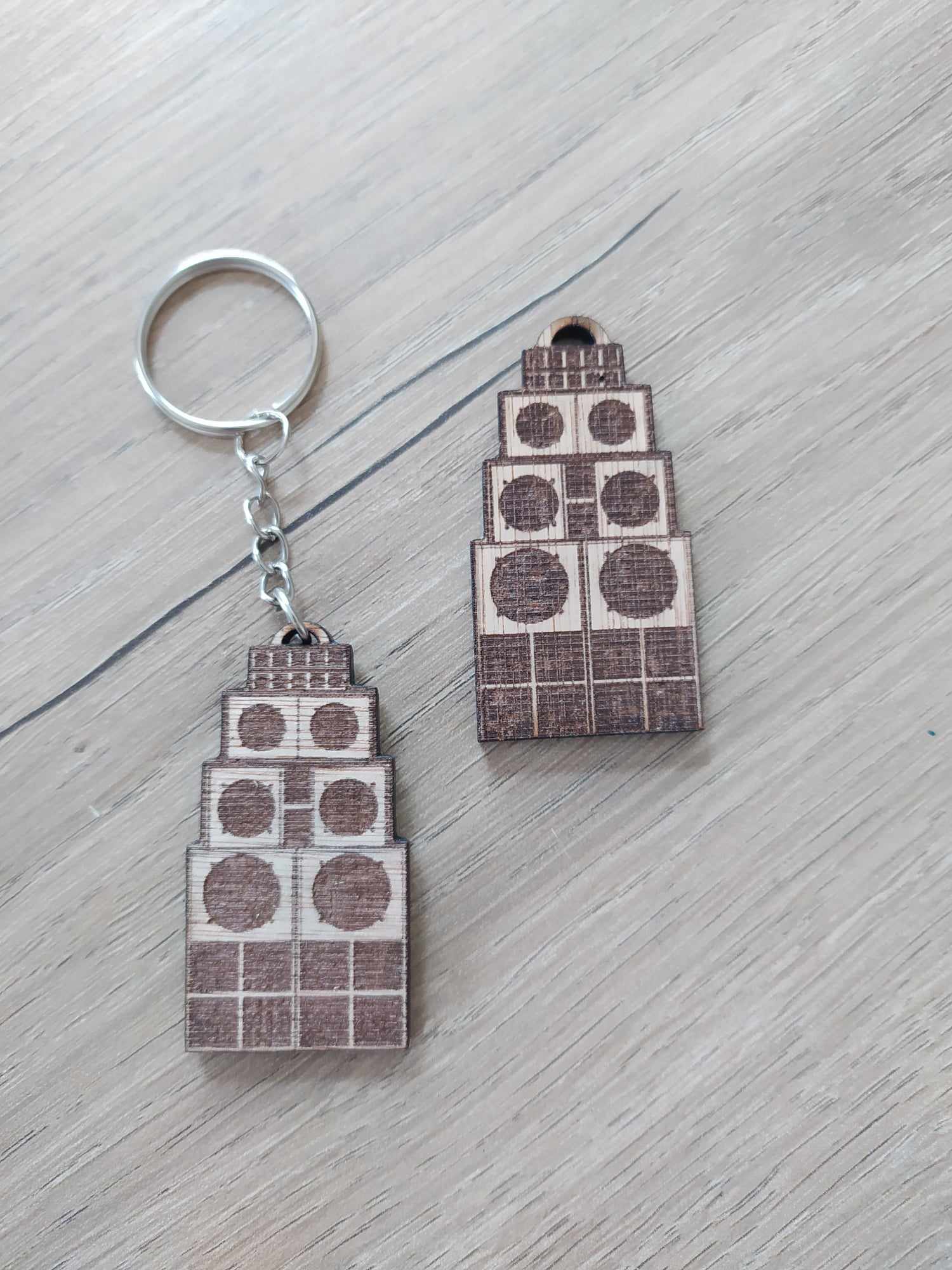 Porte clés en bois "stack"