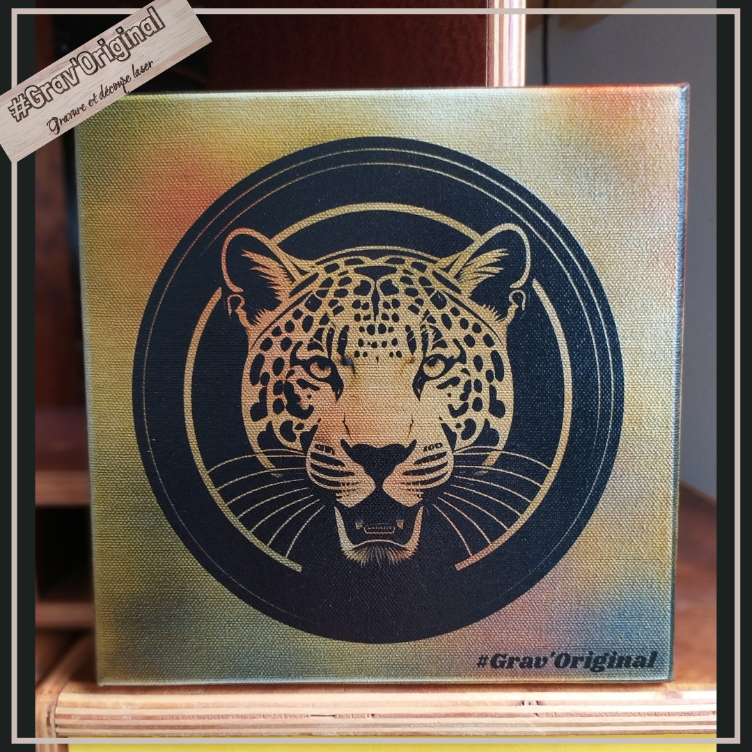 Léopard IA sur toile 