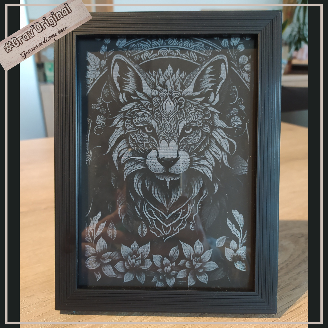 cadre félin 20*15cm