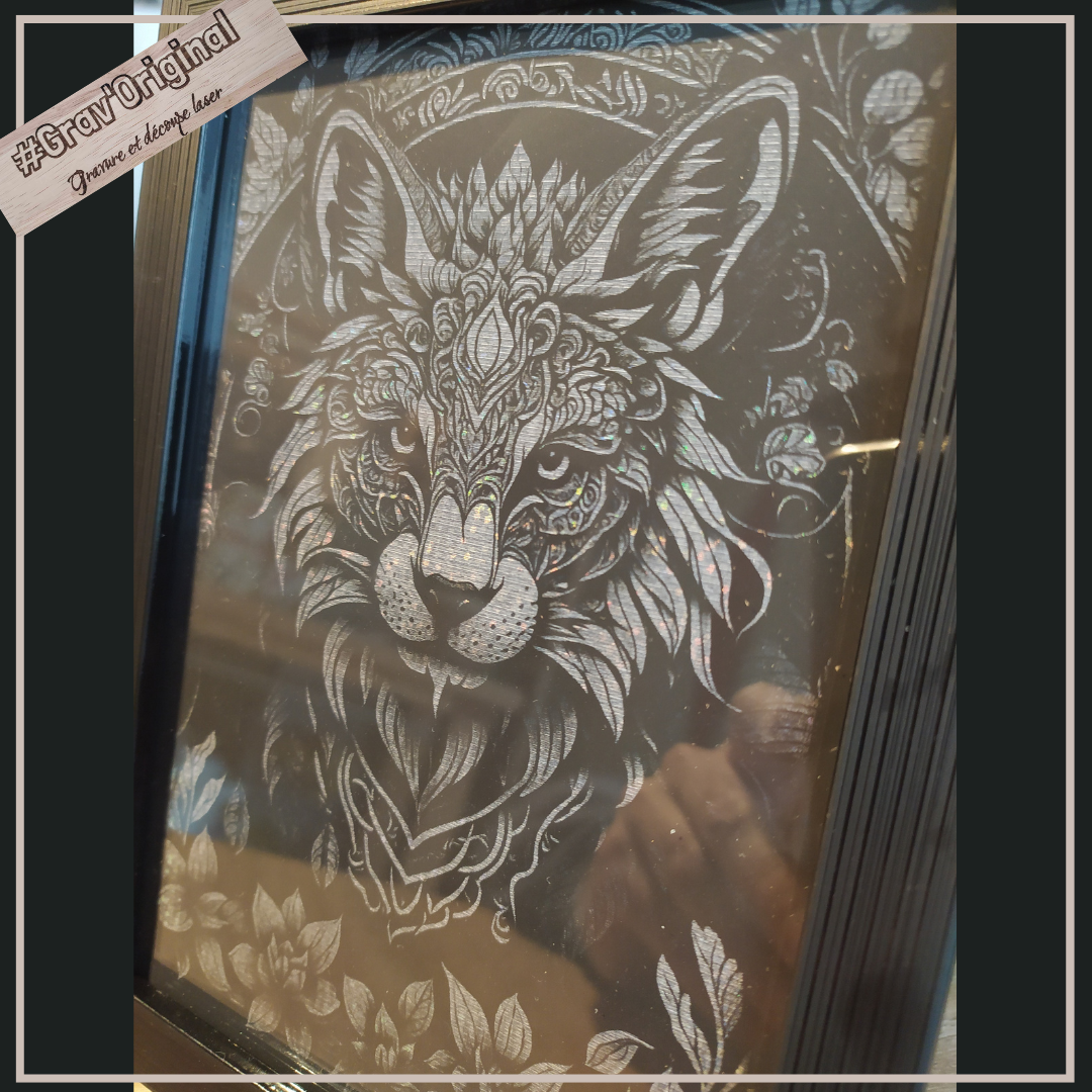 cadre félin 20*15cm