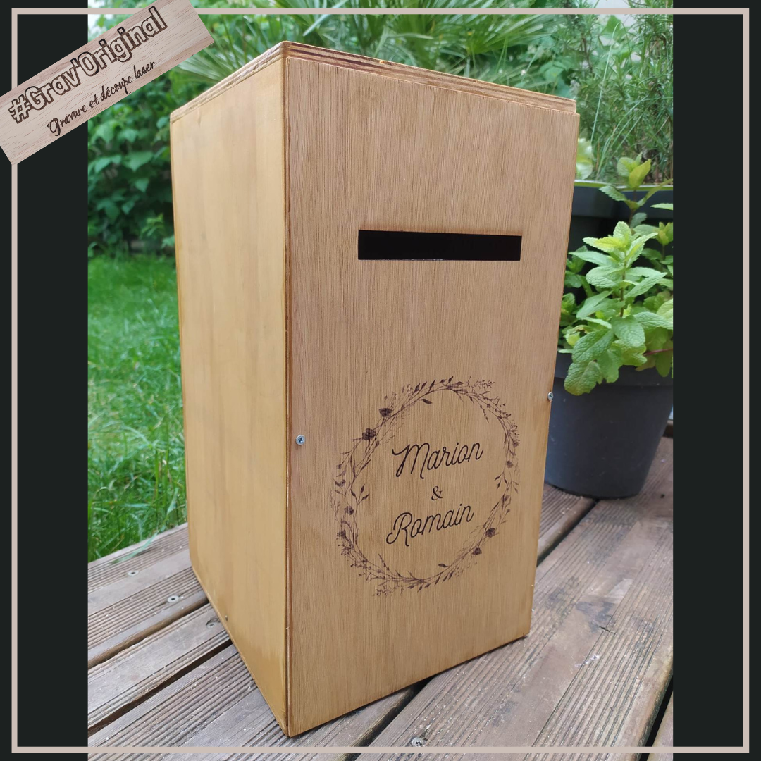 Urne mariage personnalisée