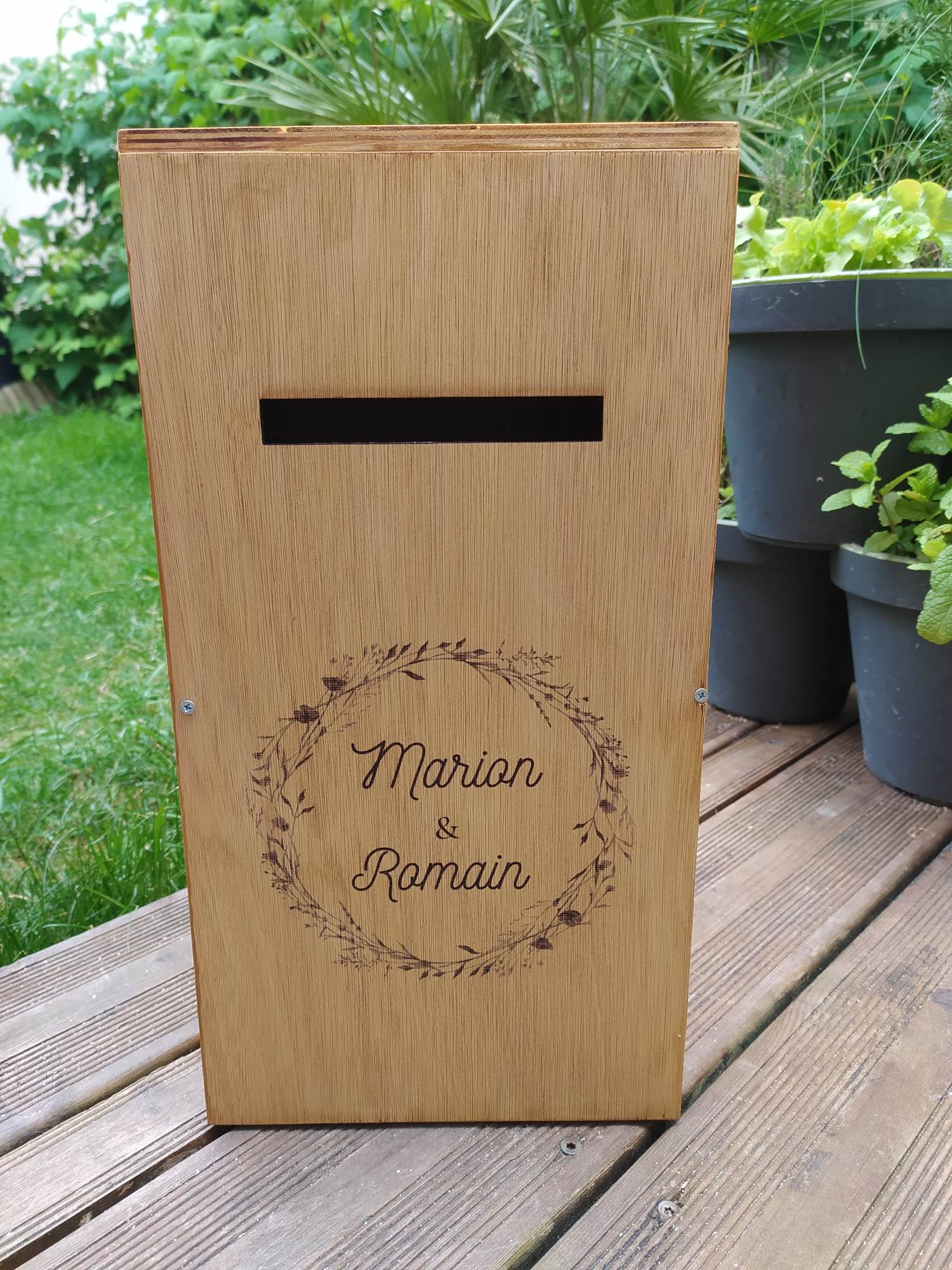 Urne mariage personnalisée