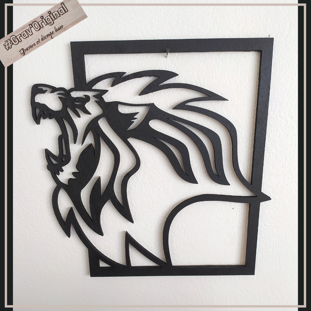 Lion en cadre
