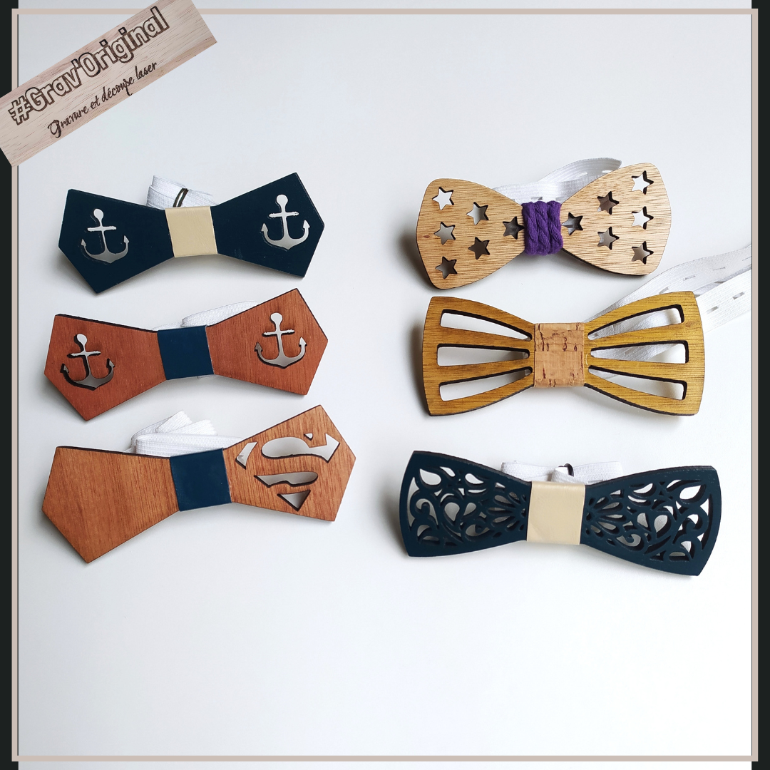 Noeud papillon en bois 5