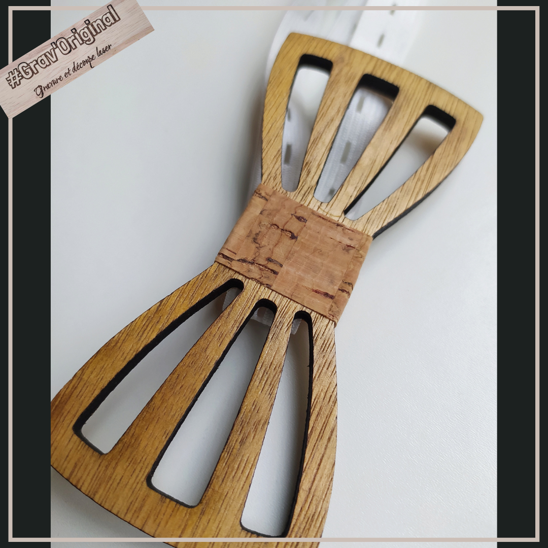 Noeud papillon en bois #7