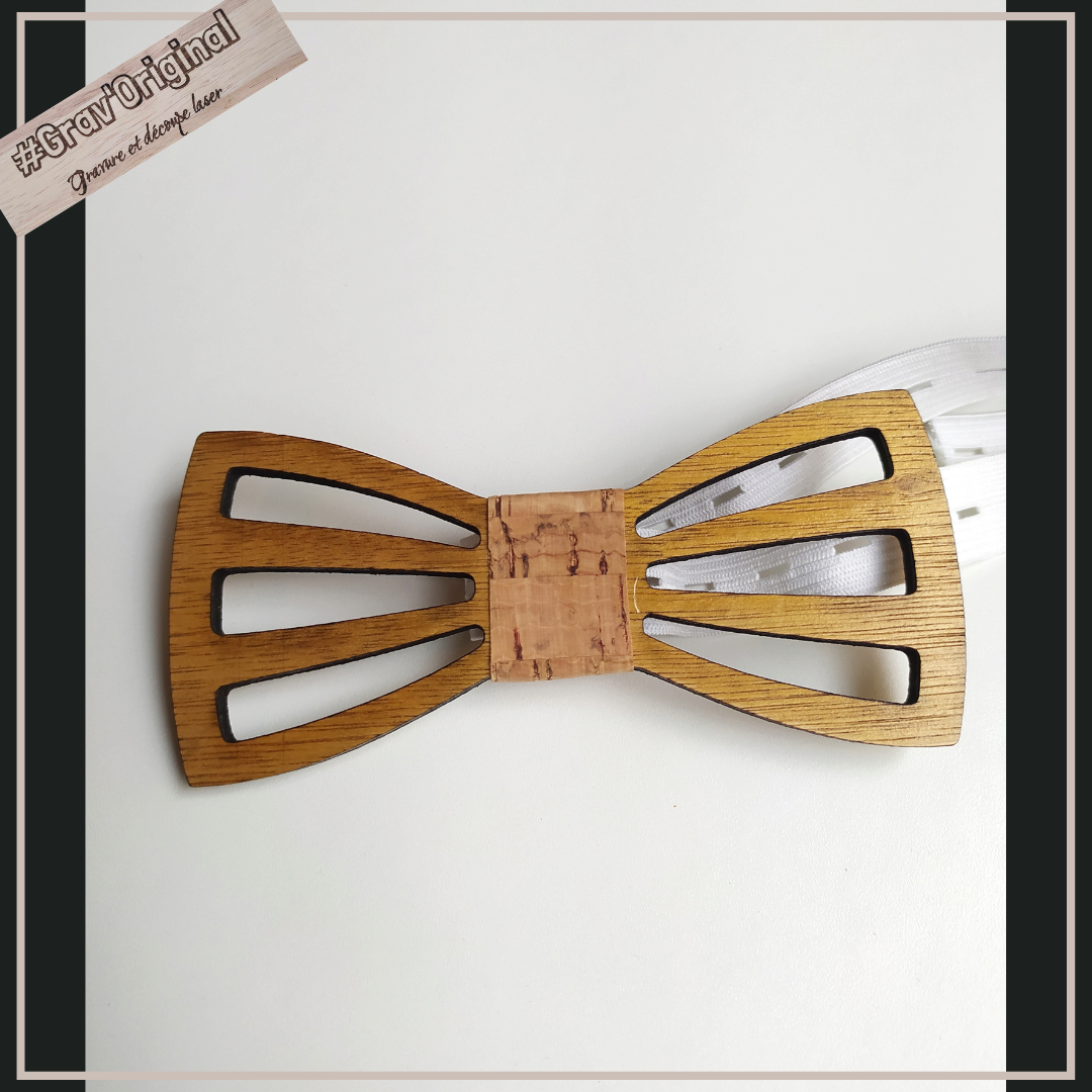 Noeud papillon en bois #7