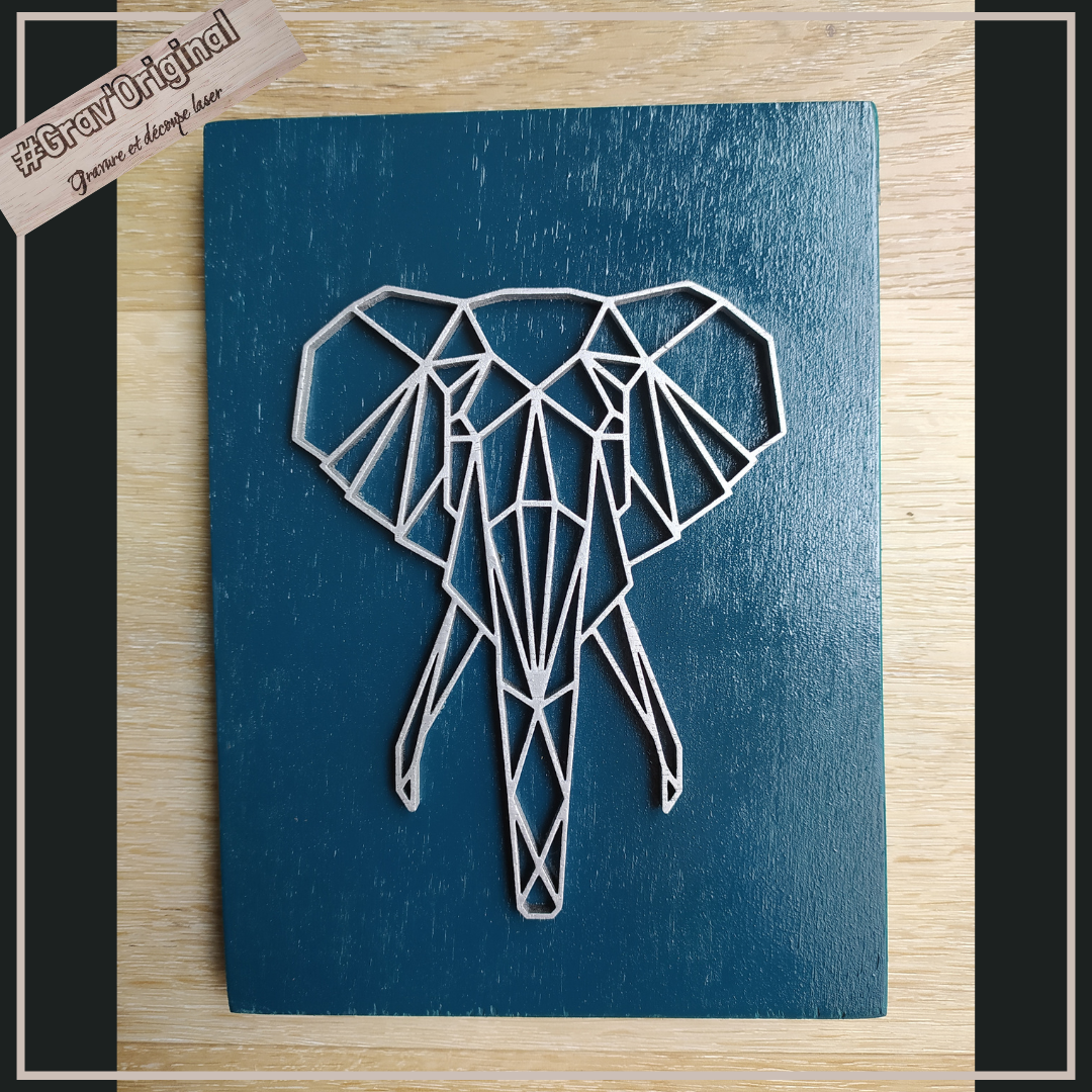 Mini tableau tête d'animaux géométrique 