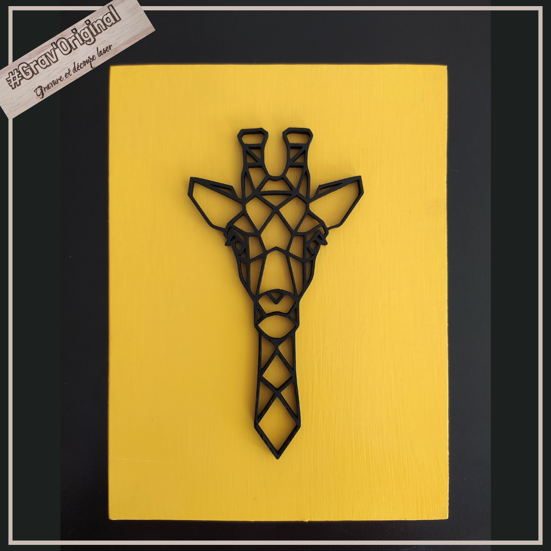 Mini tableau tête d'animaux géométrique 