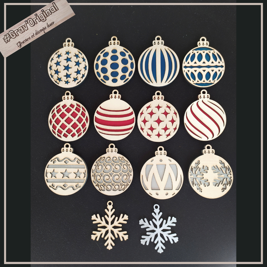 Boule de Noël en bois