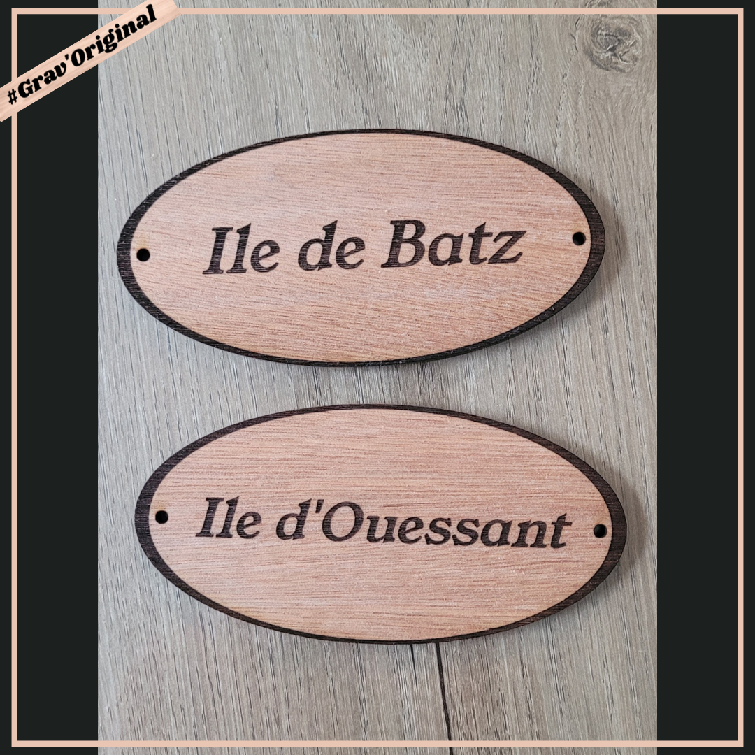 Plaque de porte en bois à personnaliser