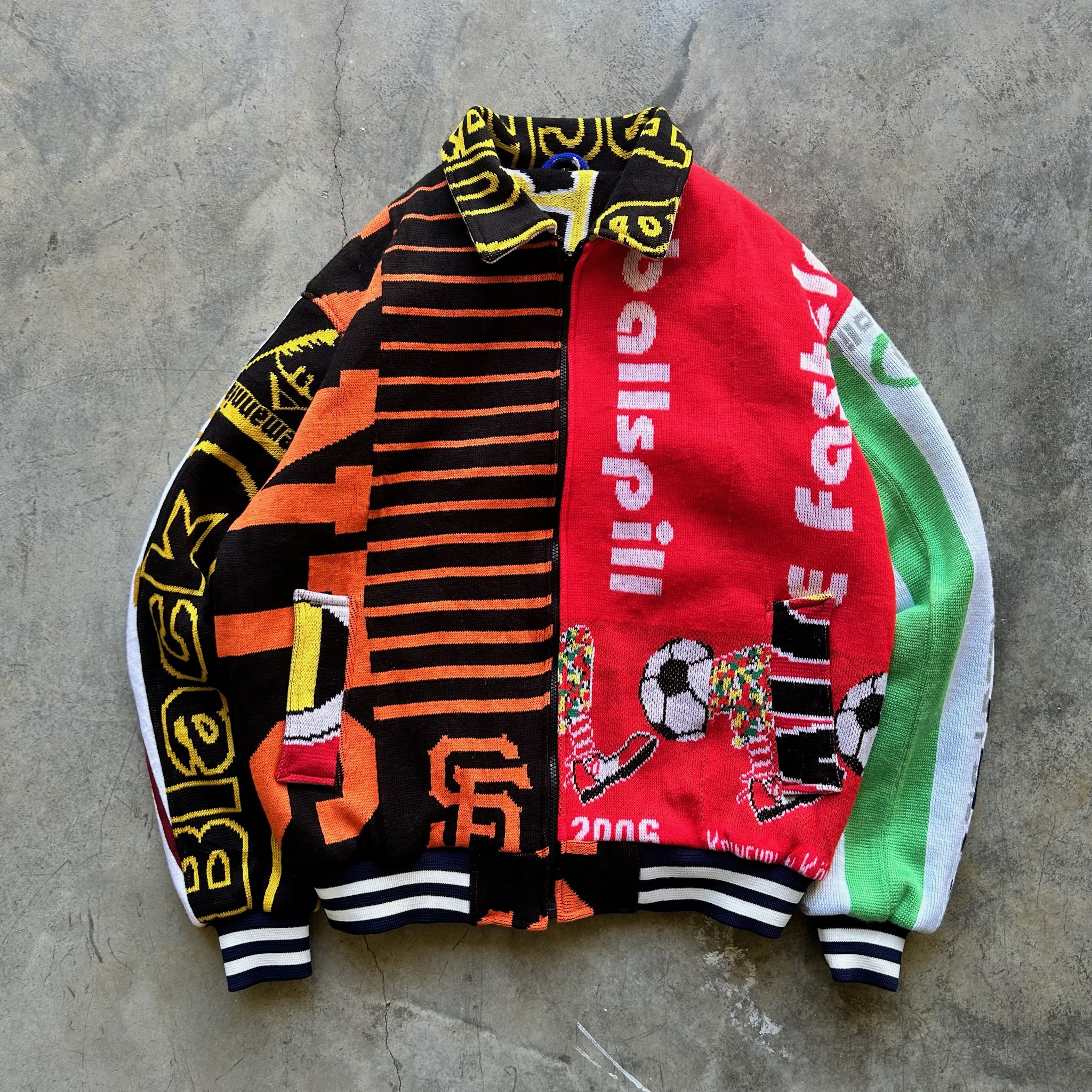 Vintage soccer scarf Jacket (S)