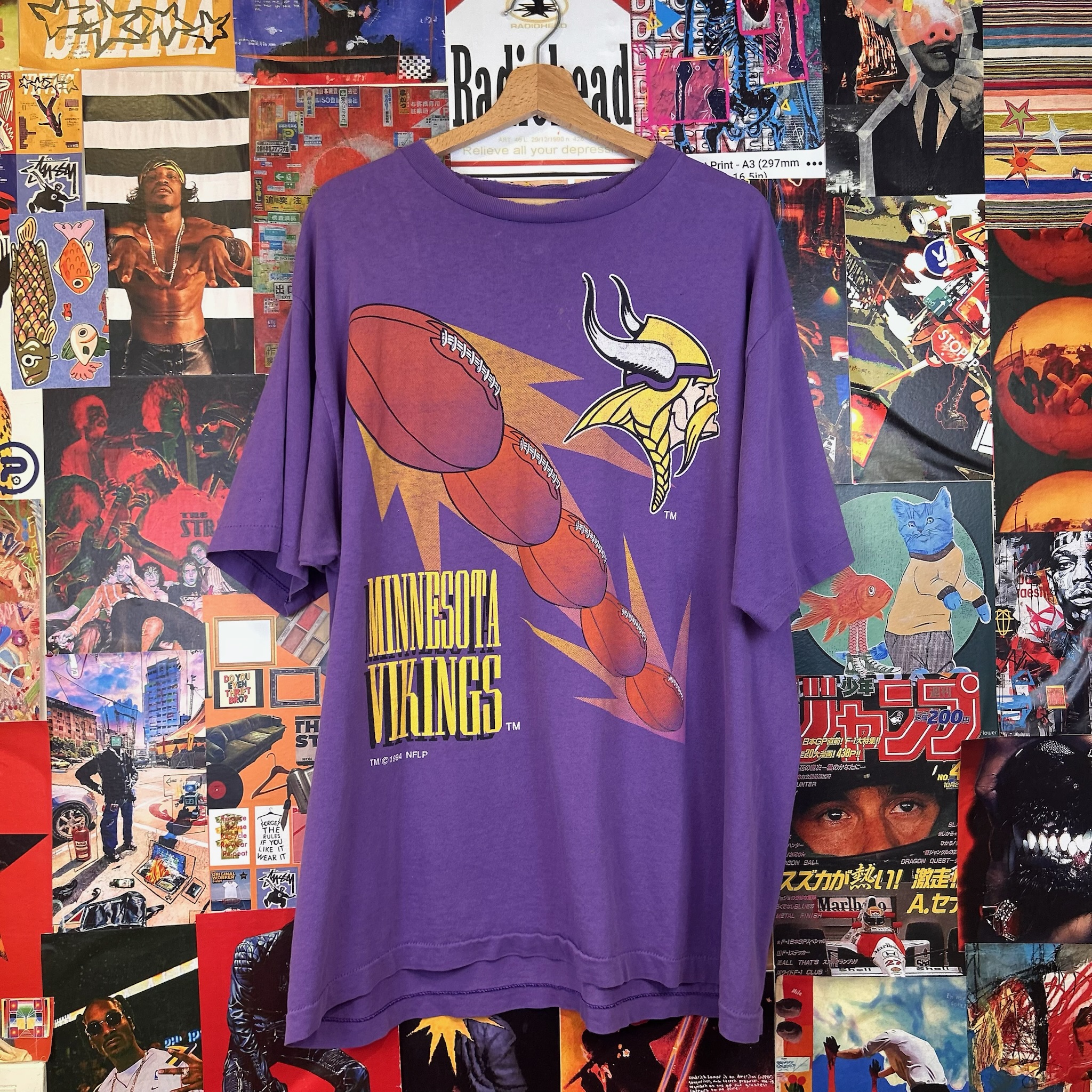 Vintage NFL Minnesota Vikings Single stitch Tee made in USA (XL)